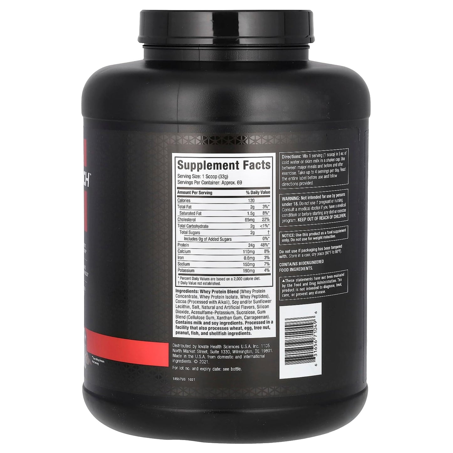Muscletech Whey Protein Powder (Double Rich Chocolate, 5LB) - Nitro-Tech Whey Protein Isolate Smoothie Mix for Lean Muscle & Recovery - 24g of Whey Gold Protein for Women & Men - Packaging May Vary - Medaid International