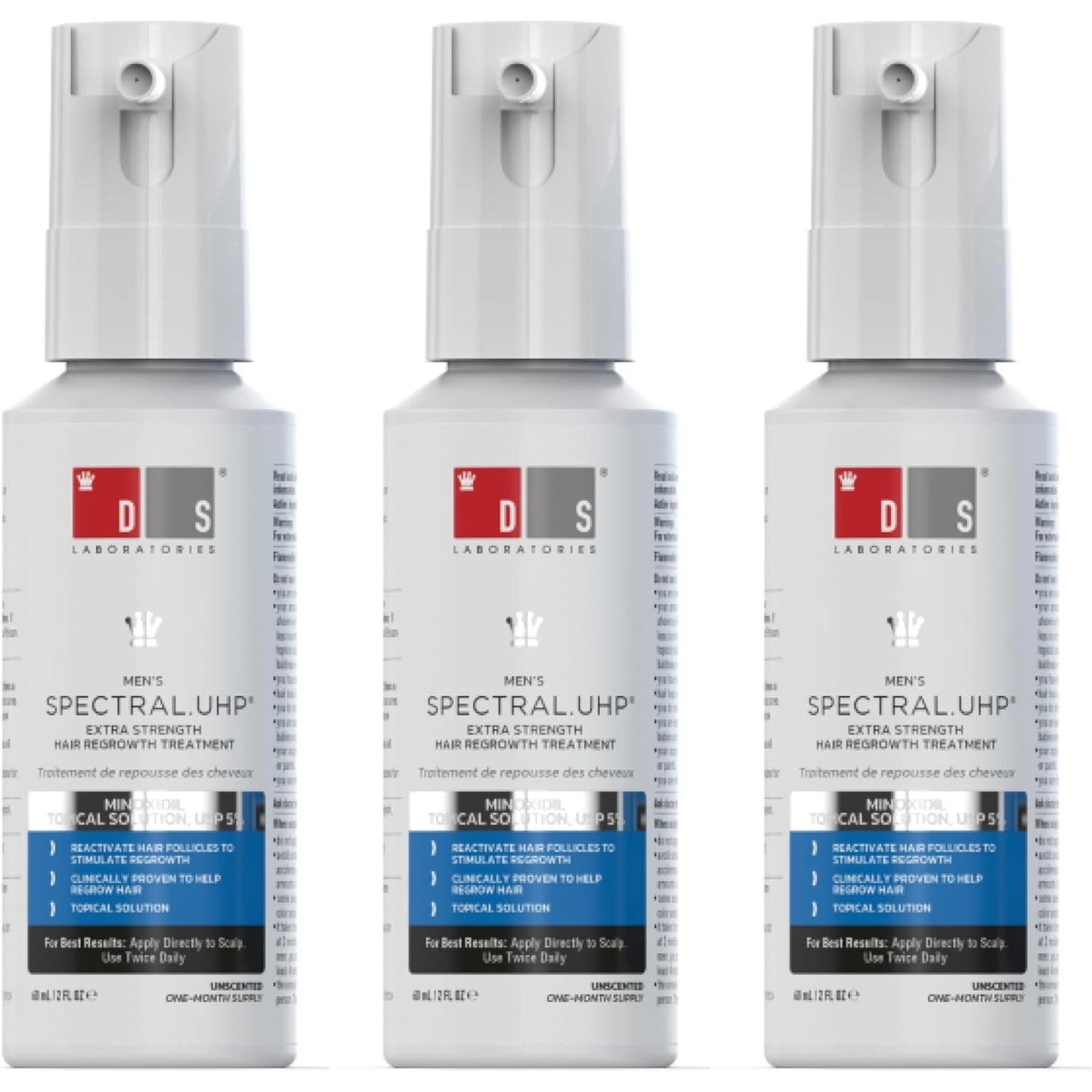 DS Laboratories Spectral.UHP Minoxidil 5% Hair Growth Serum - Minoxidil for Men & Minoxidil for Women Hair Growth, Hair Loss Treatments for Women & Men, Minoxidil 5 Percent Hair Growth Products - Medaid
