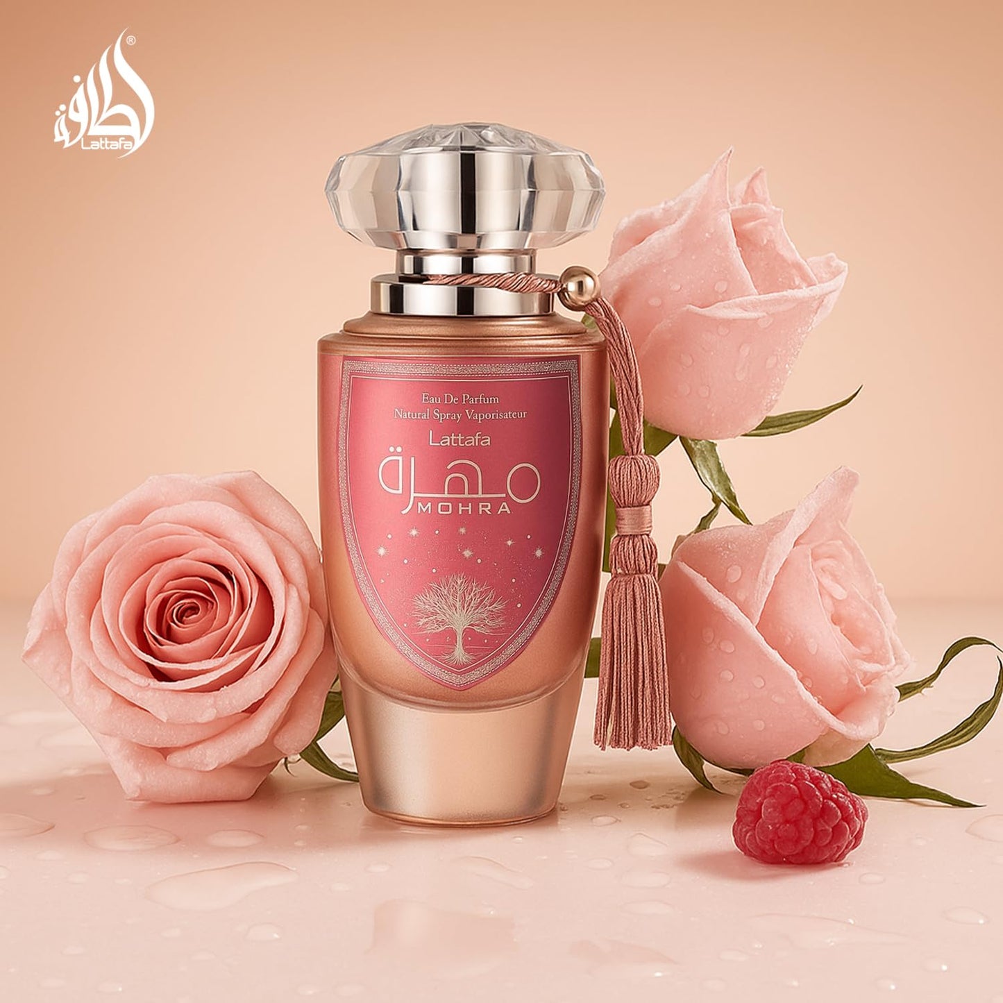 Lattafa Mohra Silky Rose for Women Eau de Parfum Spray, 3.4 Ounce / 100 ml - Medaid International