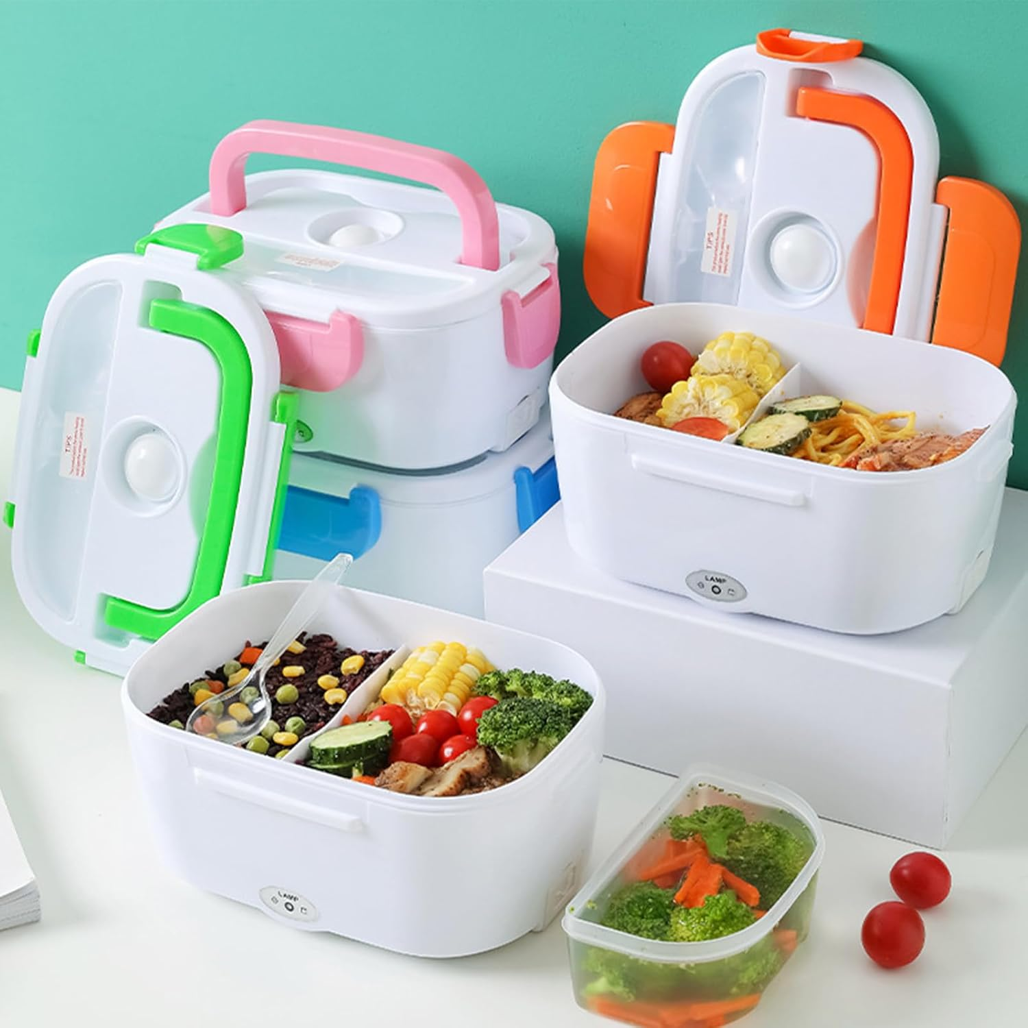 Electric Lunch Box – Portable Food Warmer for Work & Travel - Green - Medaid International