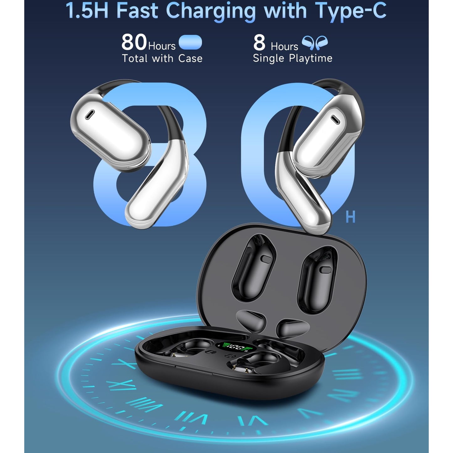 Mosyxe AI Translation Earbuds Real Time 144 Language Translator Earbuds for iPhone and Android Translation Headphones Translating Device for Travel Business Learning with Charging Case - Medaid International