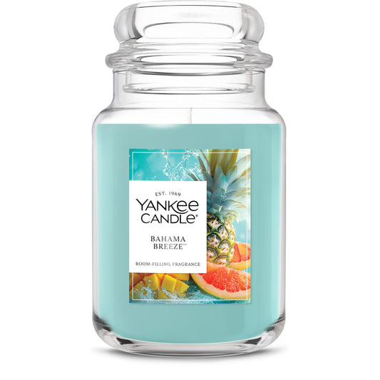 Yankee Candle Bahama Breeze Scented Candle, 22oz Large Jar with up to 150 Hour Burn Time, Giftable, Birthdays - Medaid International