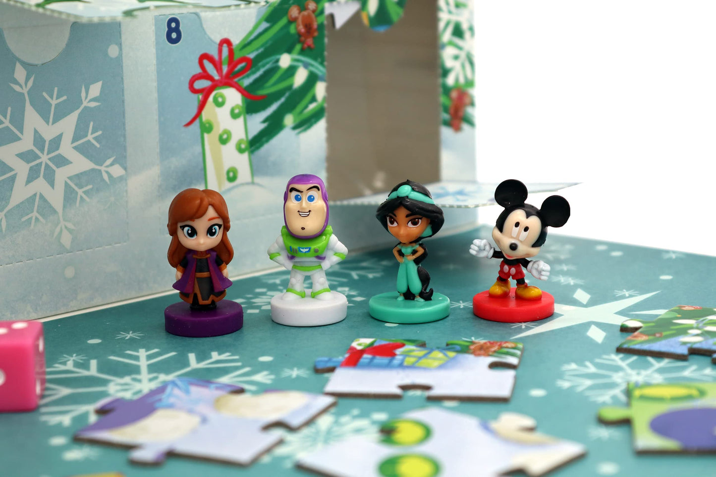 Disney Advent Calendar - Official Christmas Board Game, 16 x Disney 3D Characters Included, Great Gift for Kids, Ages 4+ - Medaid International