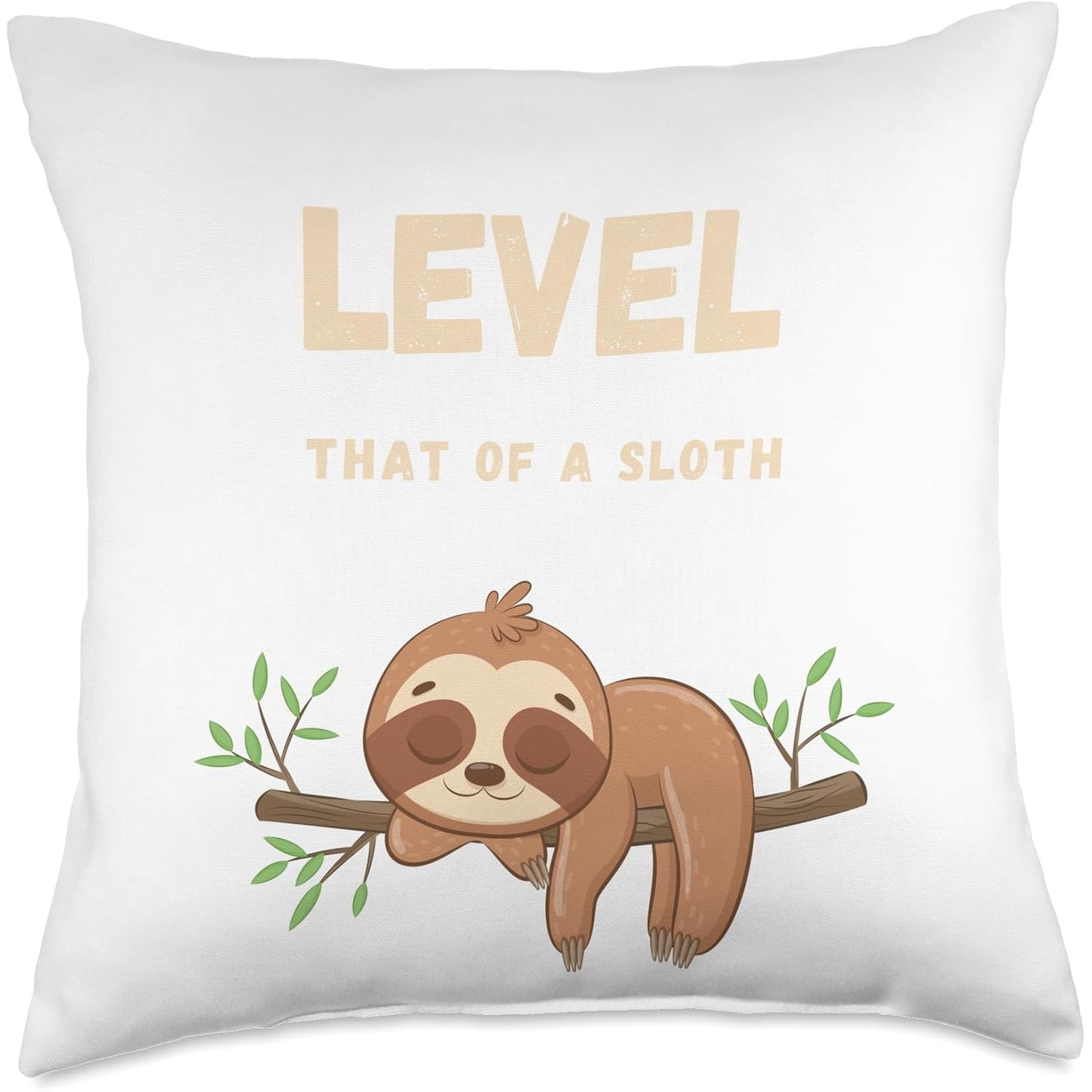 Energy Level Of A Sloth On Xanax Funny Stupid Throw Pillow - Medaid