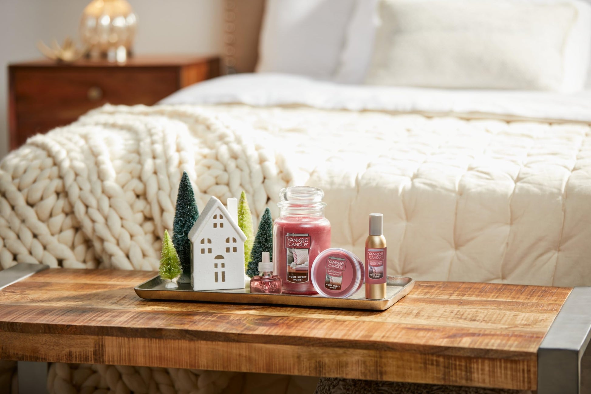 Yankee Candle Concentrated Air Freshener Room Spray, Odor Eliminator for Home, Bathroom, Home Sweet Home, 1.5 Oz (Pack of 3) - Medaid International