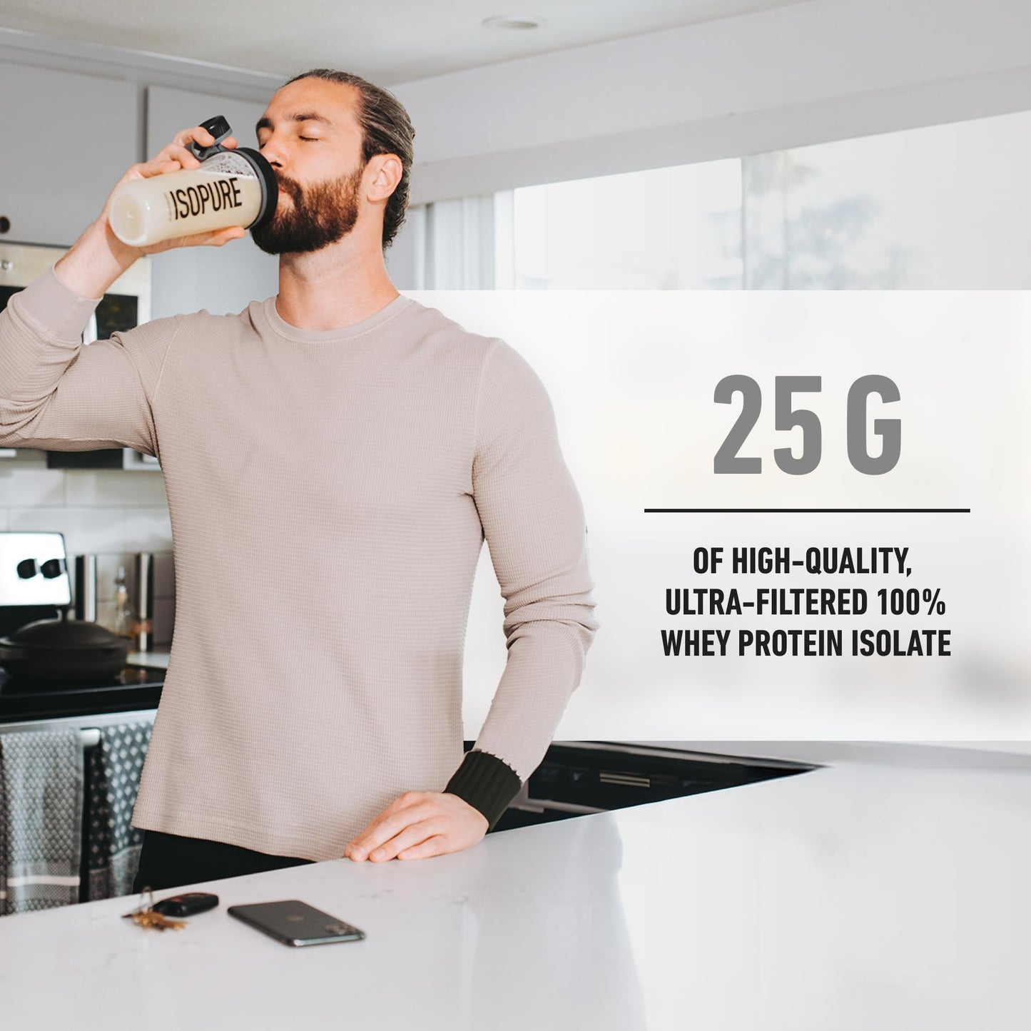 Isopure Zero Carb 100% Pure Whey Isolate Protein Powder, Lactose Free, Gluten Free, With Vitamins, Cookies & Cream, 25g Protein Per Serving, 1 Lb, 15 Servings (Packaging May Vary) - Medaid International