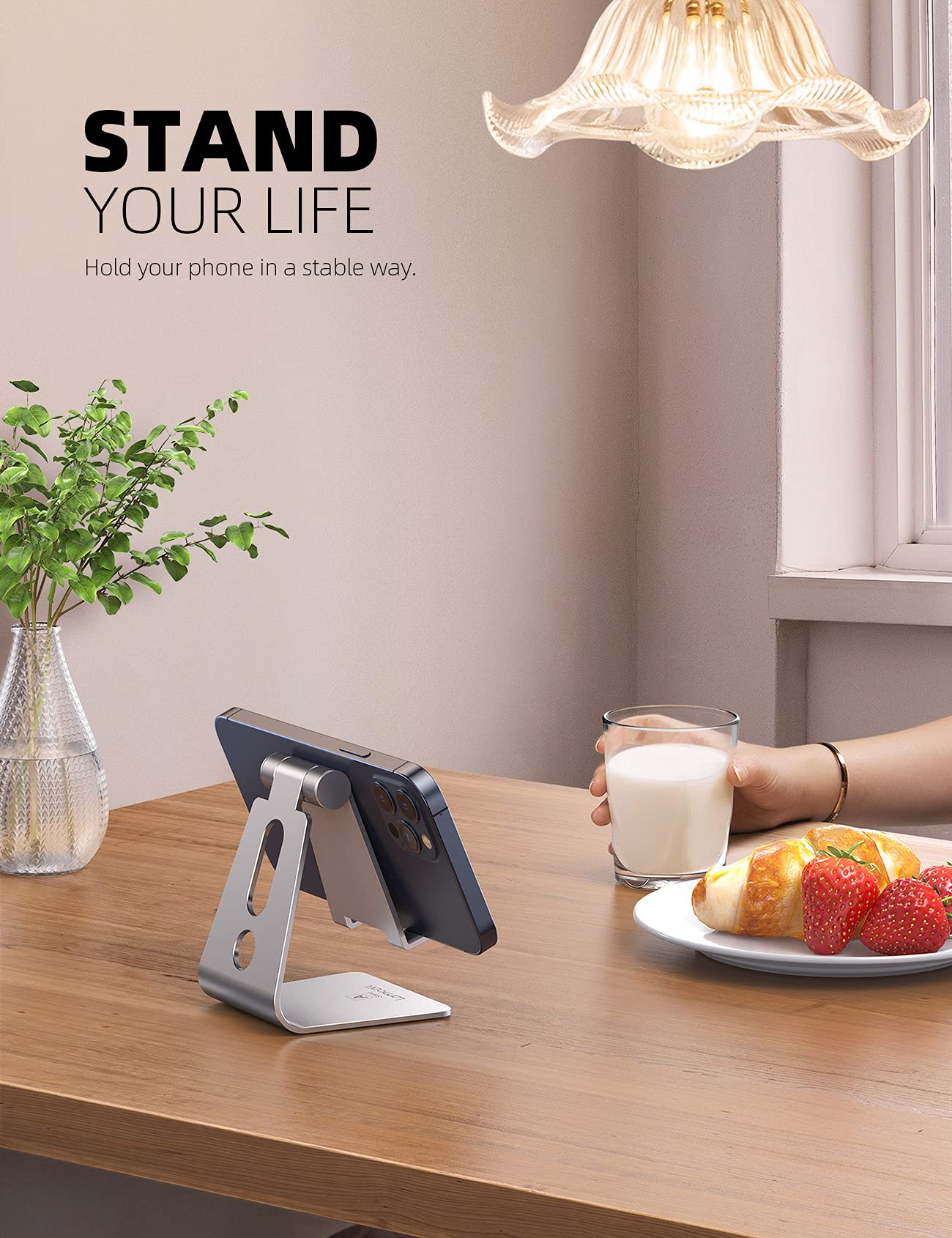 Lamicall Car Phone Mount for Mag Safe & Adjustable Cell Phone Stand -Bundle - Medaid International