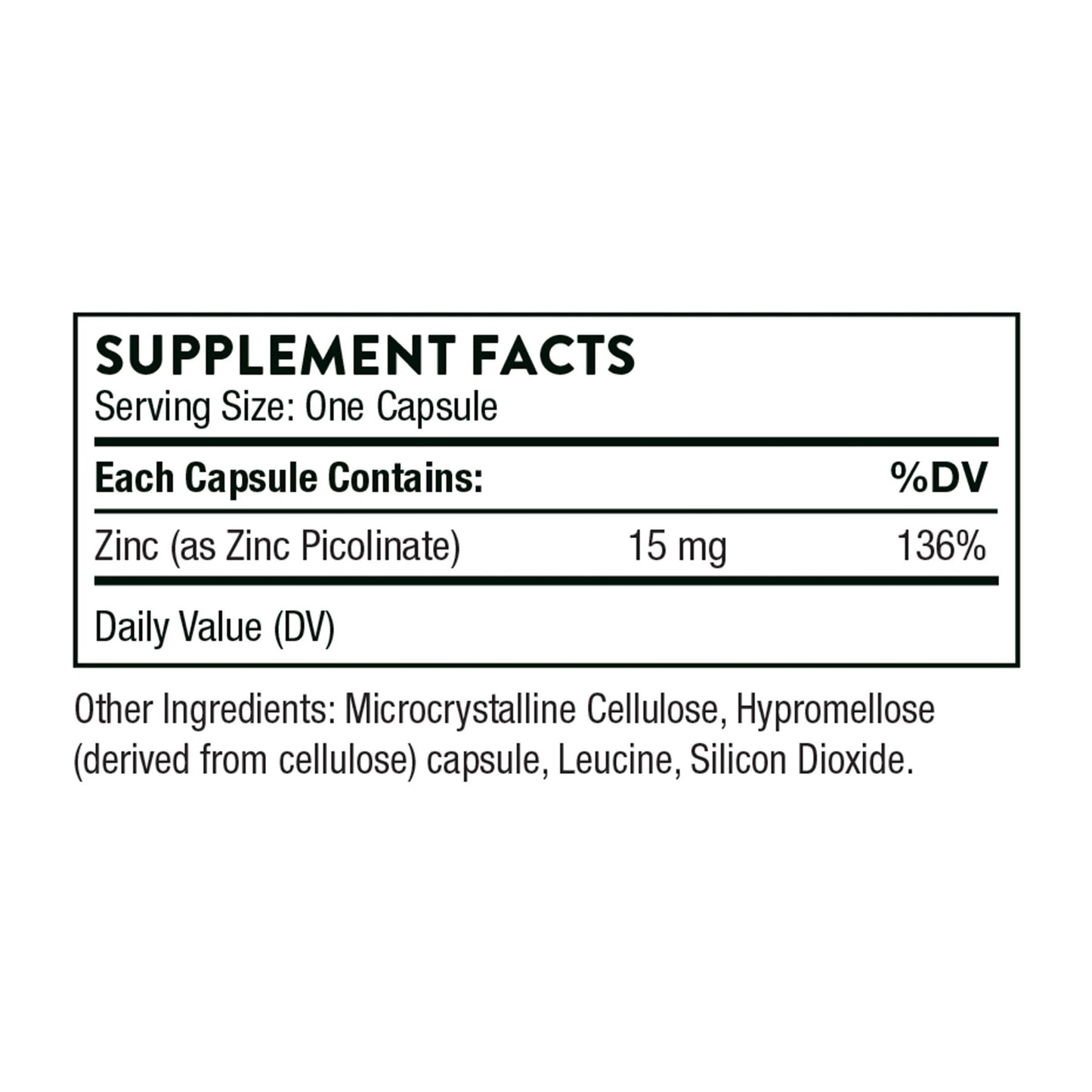 THORNE - Zinc Picolinate 15mg - Highly Absorbable Zinc Supplement - Supports Wellness, Immune System, Eye, Skin, and Reproductive Health* - Gluten-Free, Soy-Free, Dairy-Free - 60 Capsules - Medaid International