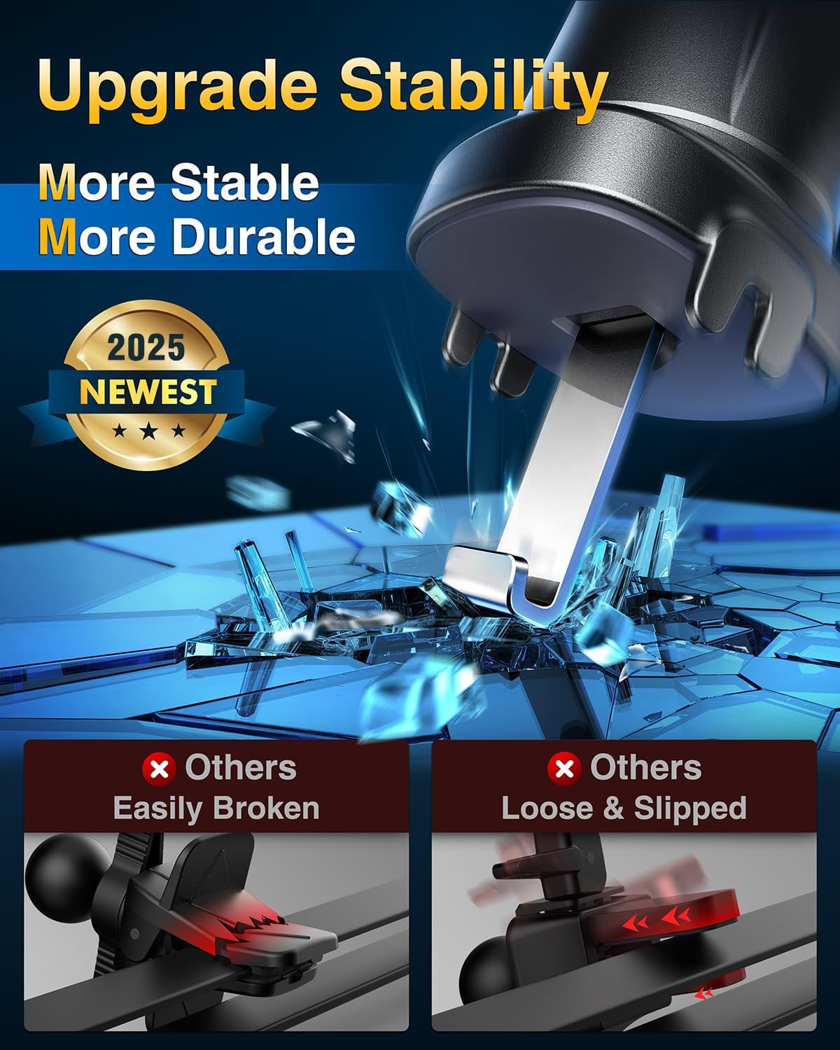 【2025 Military-Grade】VANMASS for MagSafe Car Mount【Upgraded Strongest Magnetic&Suction】Phone Holder Cell Stand for Dashboard Windshield Vent,Tesla Truck Cradle for iPhone 17 Pro Max 16 15 14 13 12 Air - Medaid International