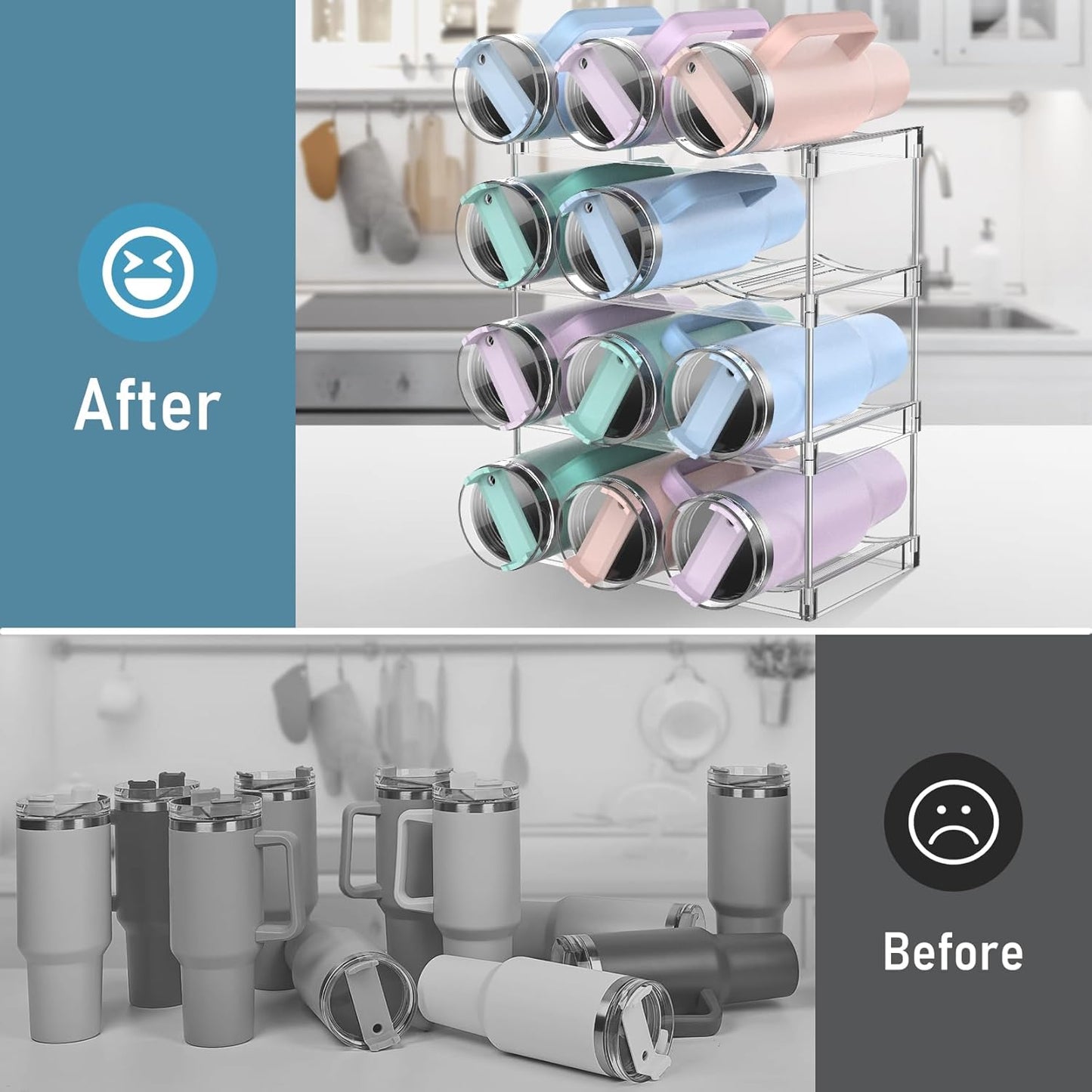 Water Bottles Organizer Stand - Medaid International