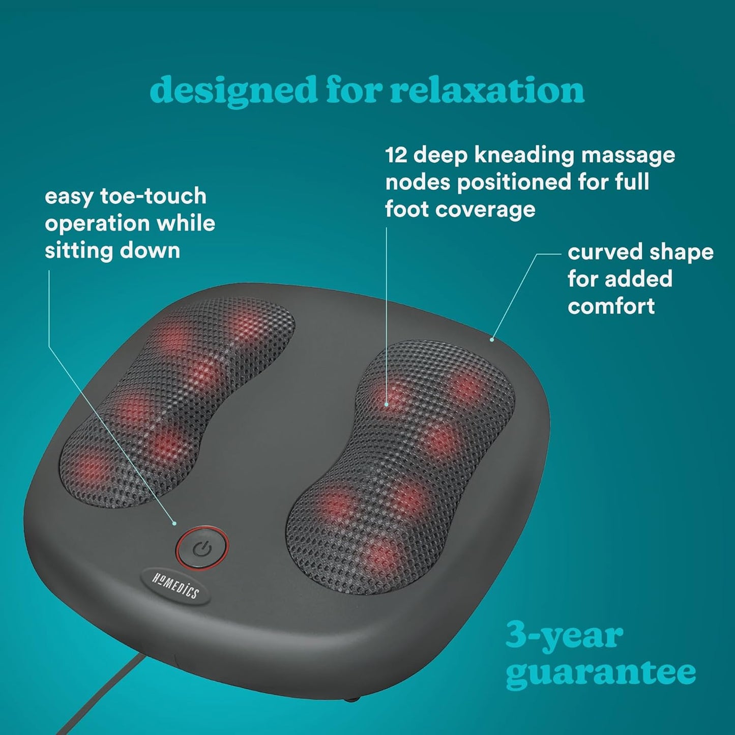 Dual Shiatsu Foot Massager + Heat - Medaid International