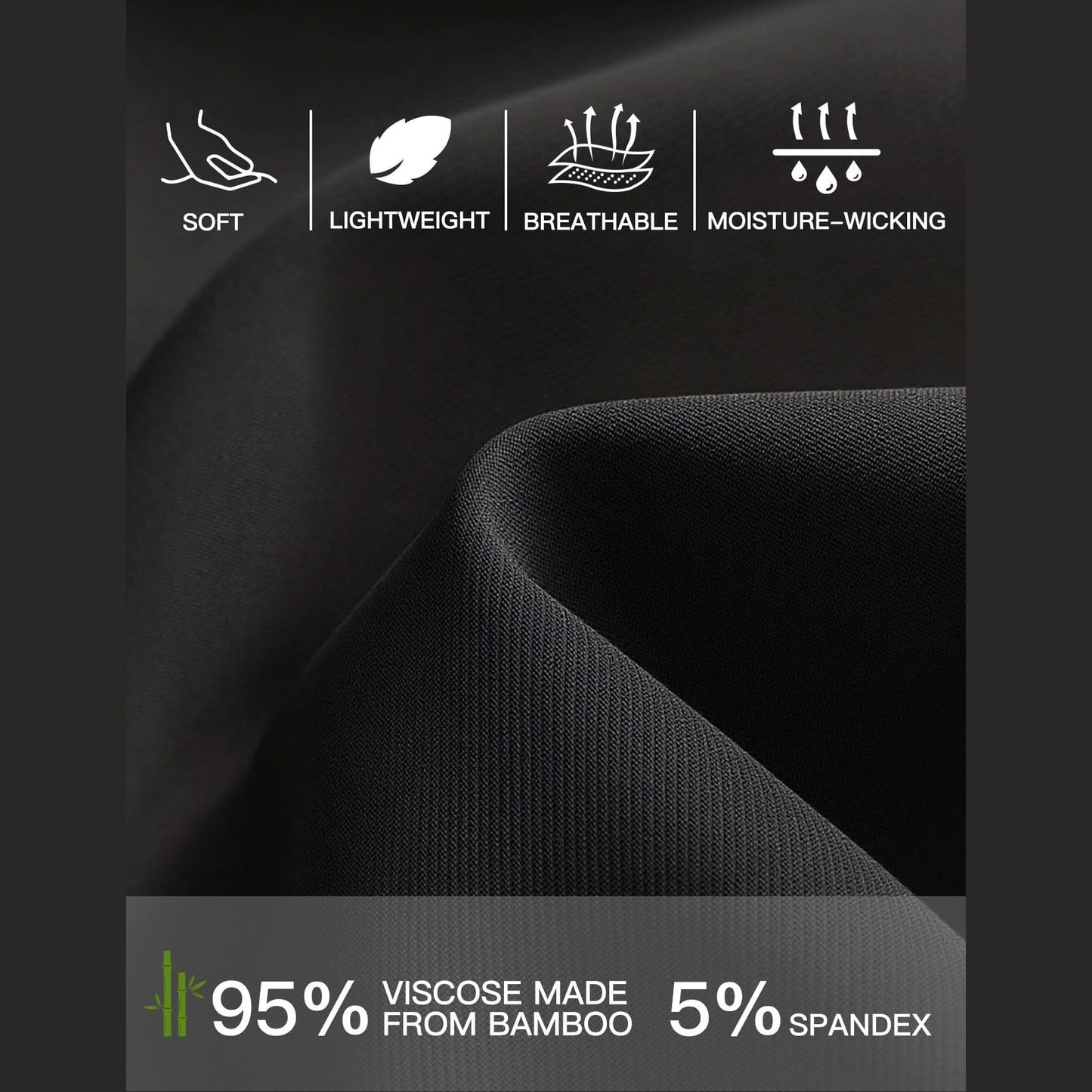 youlehe Men's Underwear Soft Rayon Boxer Briefs Stretch Trunks Pack (as1, alpha, l, regular, regular, 7 Pack(Black)-Open Fly-018) - Medaid International