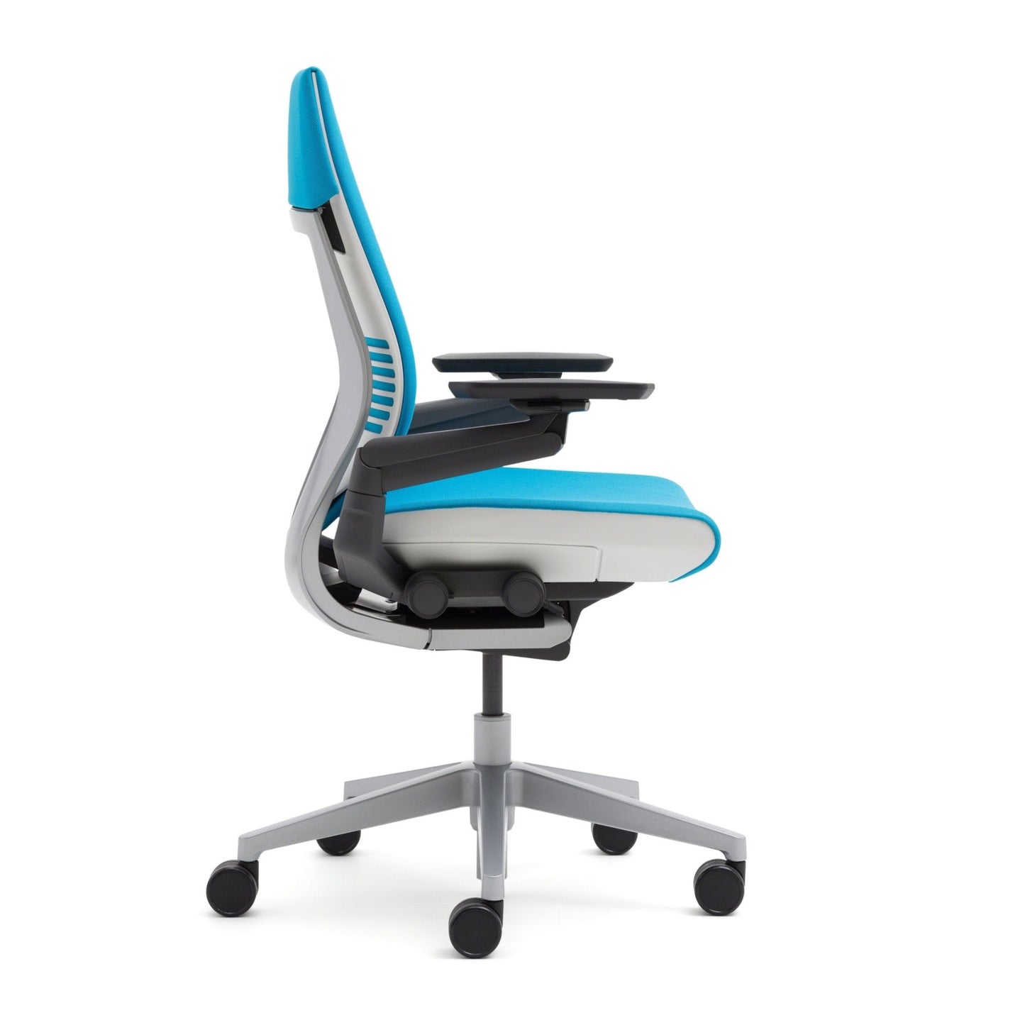 Steelcase Gesture Office Chair - Cogent: Connect Malt Fabric, Medium Seat Height, Shell Back, Light on Light Frame, Lumbar Support - Medaid International