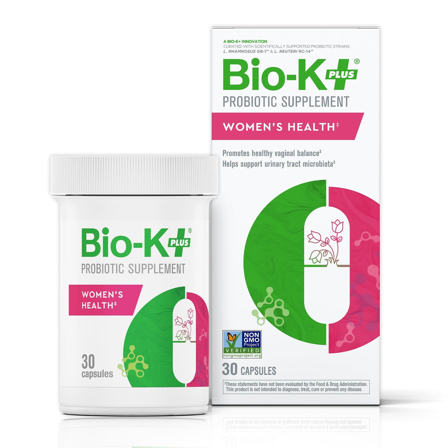 Bio K+ Women’s Health – Probiotic Supplement for Women Supports Vaginal & Urinary Tract Health with 2 Billion CFU 2 Strains, Vaginal Probiotics for Women – 30 Capsules - Medaid International