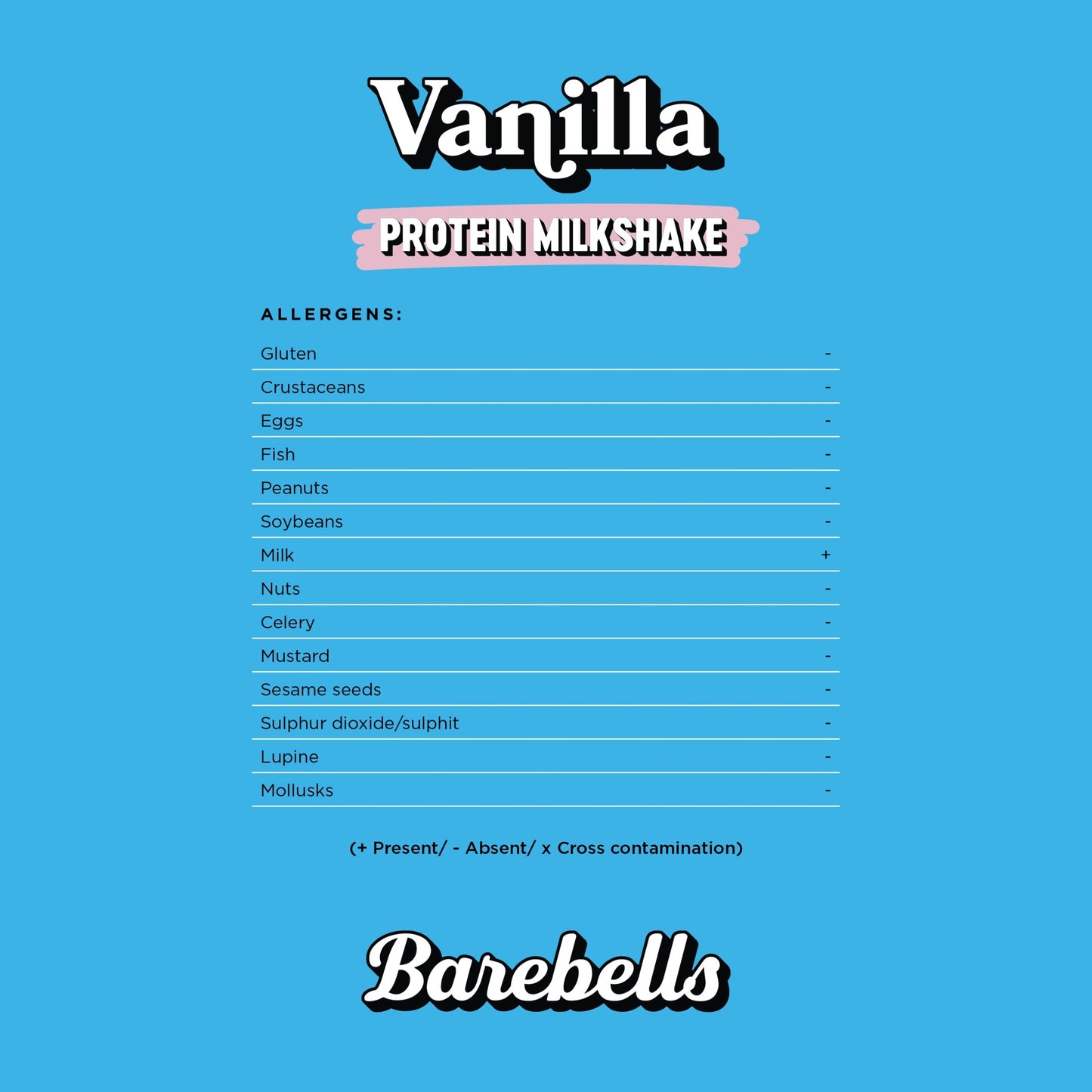 Barebells Milkshake - Batido Proteinas - 24g Proteina x Batido - Sin Lactosa - Sin Gluten - Sin Azúcares Añadidos - Vainilla - Pack 8 Batidos x 330ml - Medaid International