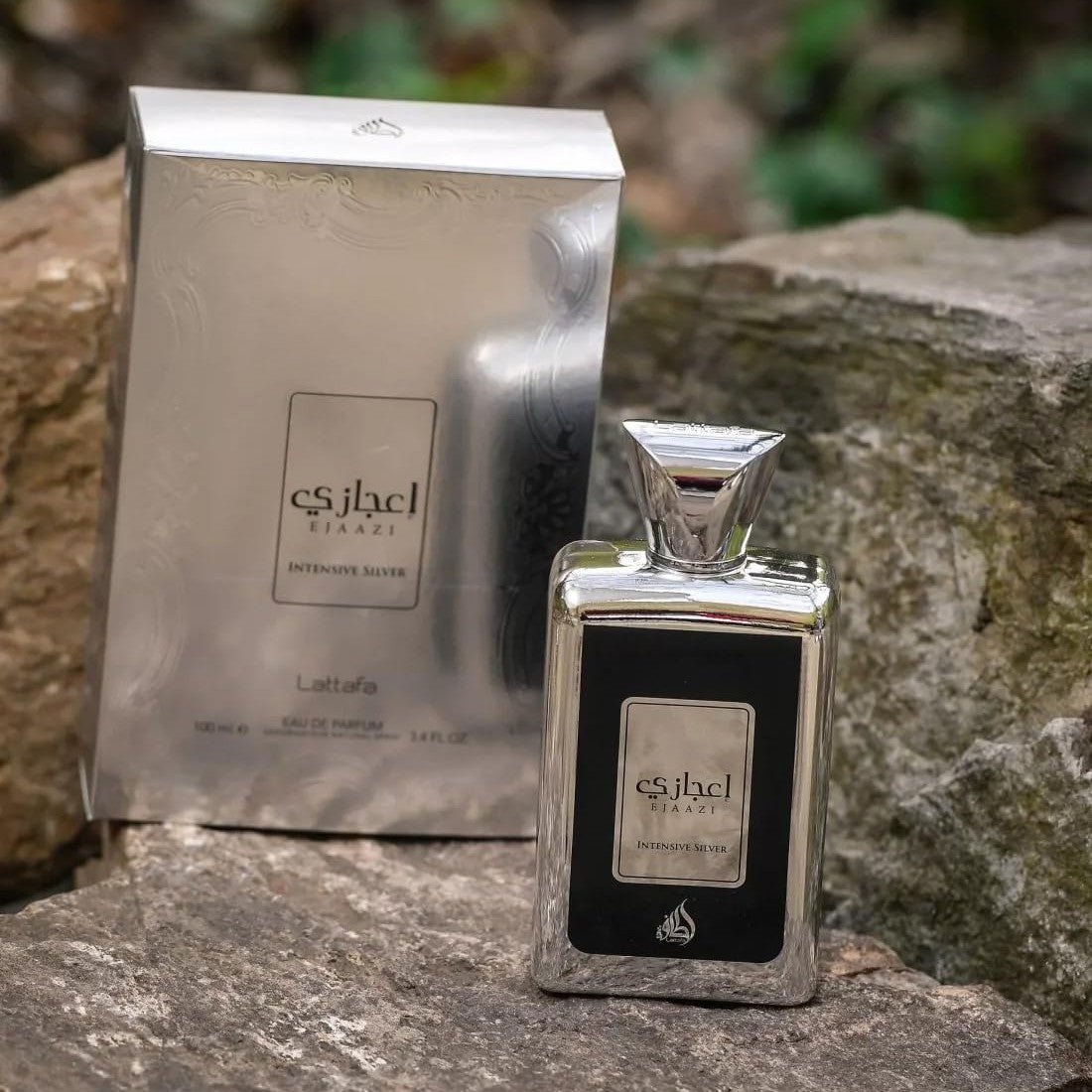 Lattafa Ejaazi Intensive Silver for Men Eau de Parfum Spray, 3.4 Ounce - Medaid International