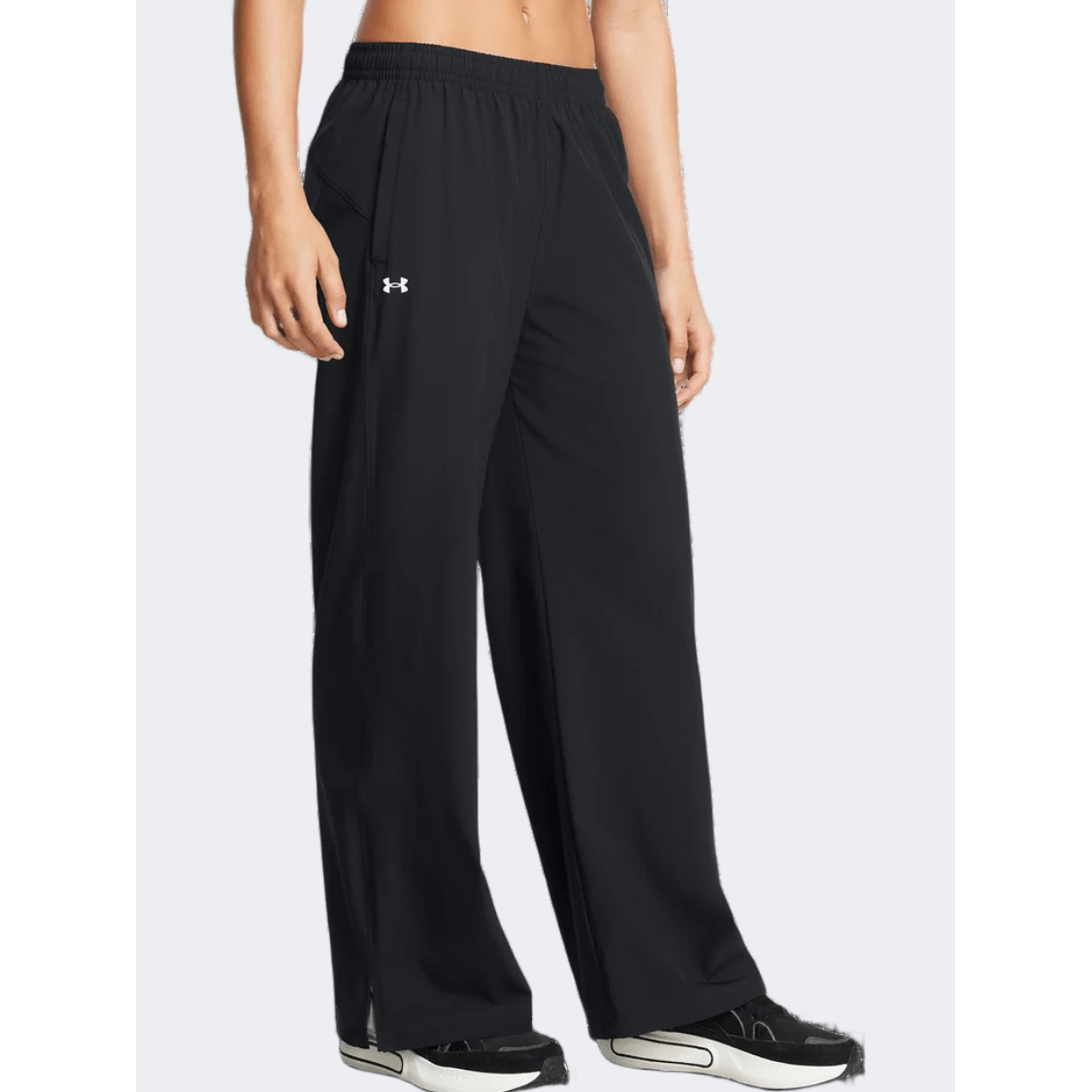 Under Armour Rival Wide Leg Women Lifestyle Pant Black/White - Medaid International