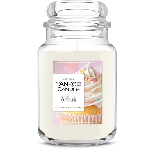 Yankee Candle Vanilla Cupcake Scented Candle, 22oz Large Jar with up to 150 Hour Burn Time, Giftable, Birthdays - Medaid International