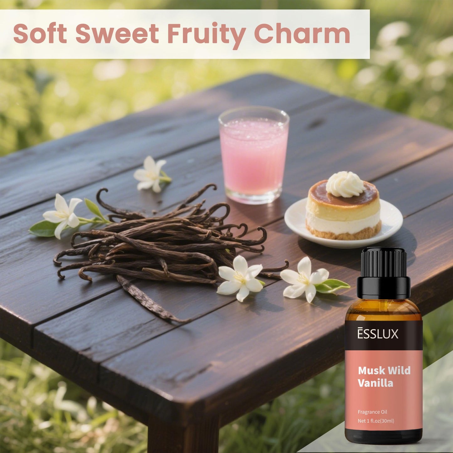 Musk Wild Vanilla Fragrance Oil, ESSLUX Large Single Essential Oil 30ml, Aromatherapy Candle Making Scents, Middle Eastern Scented Oils for Home for Diffuser, Massage, Soap, Perfume, Humidifier - Medaid International