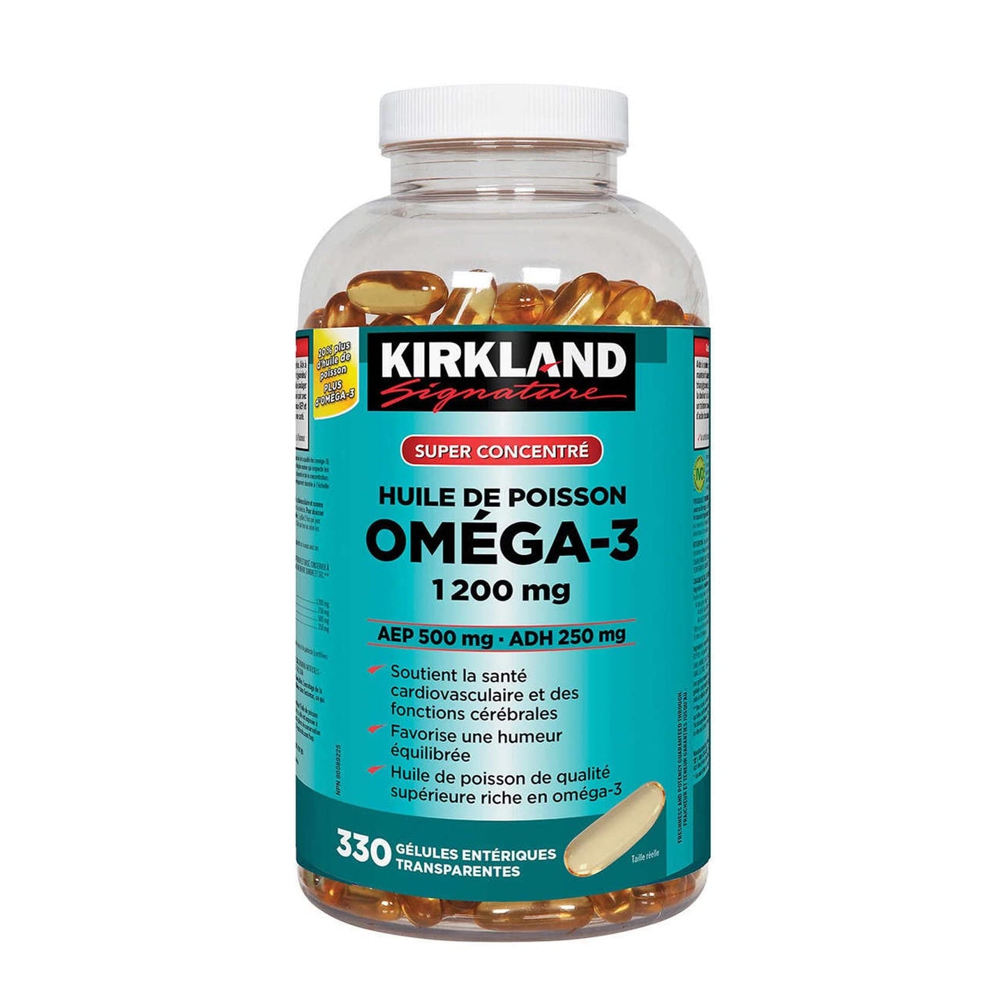 Kirkland Omega-3 Fish Oil 1000mg 300 Softgels - Medaid International