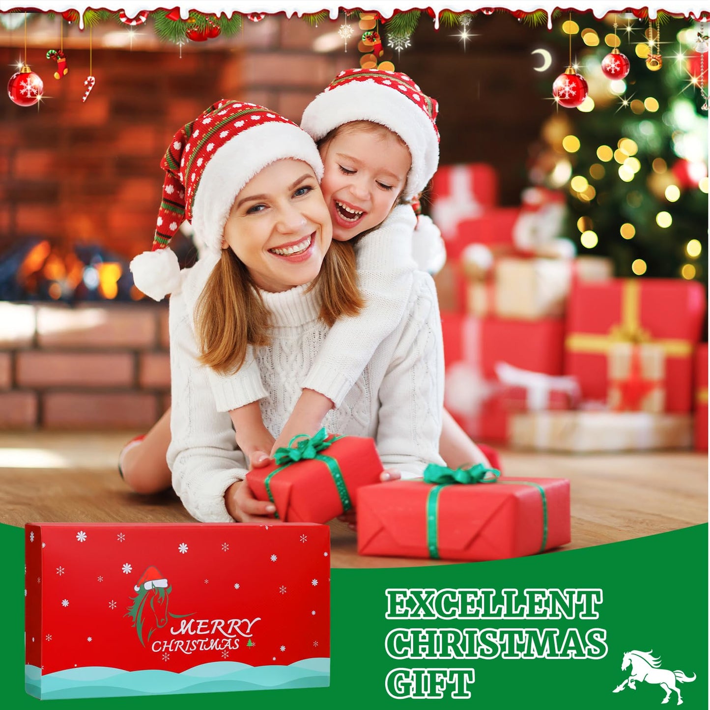 Jenaai 24 Pcs Horse Advent Calendar 2025 Christmas Countdown Calendar Holiday Collection 24 Days with Realistic Horse Figurines Farm Animal Xmas Gift and Surprise for Horses Lover - Medaid International