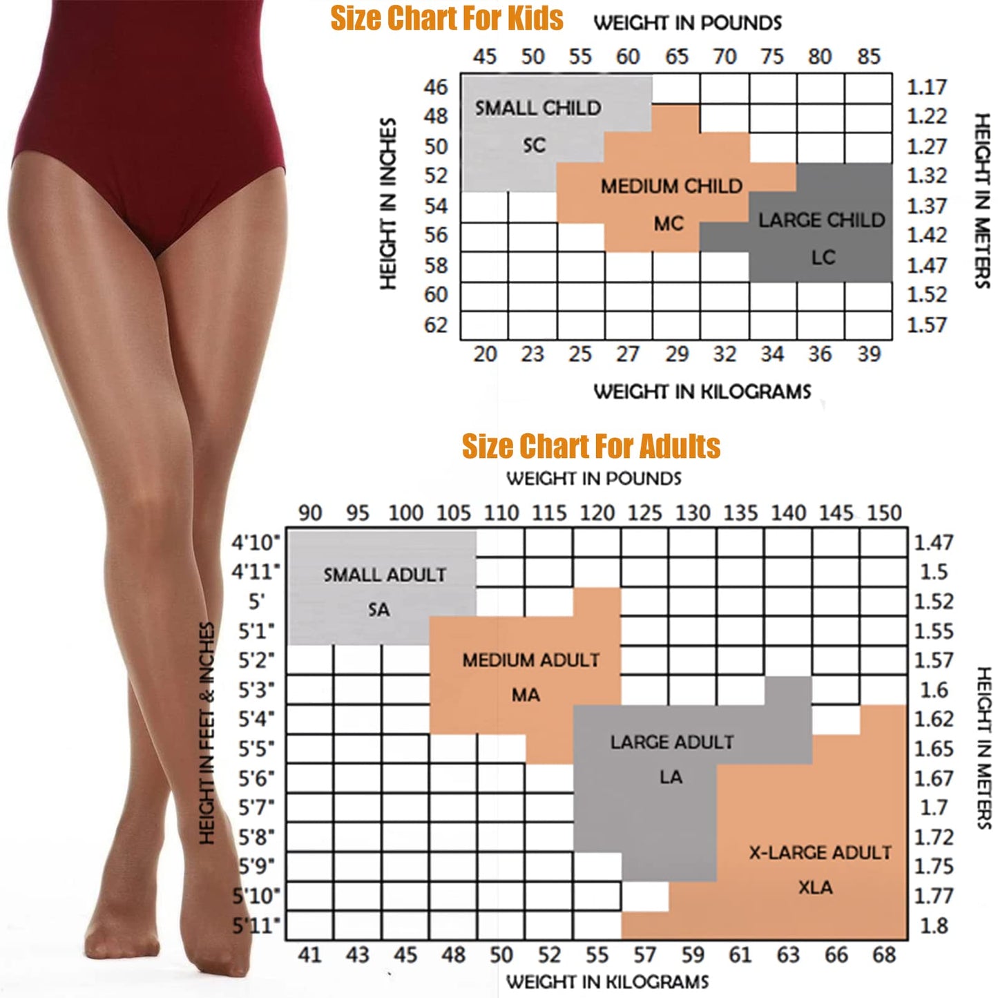DANCEYOU Slight Shimmery Footed Tights Girls and Women Size Sparkly Skin Tone for Costume, Dance and Daily Dressing, Toast LA - Medaid International