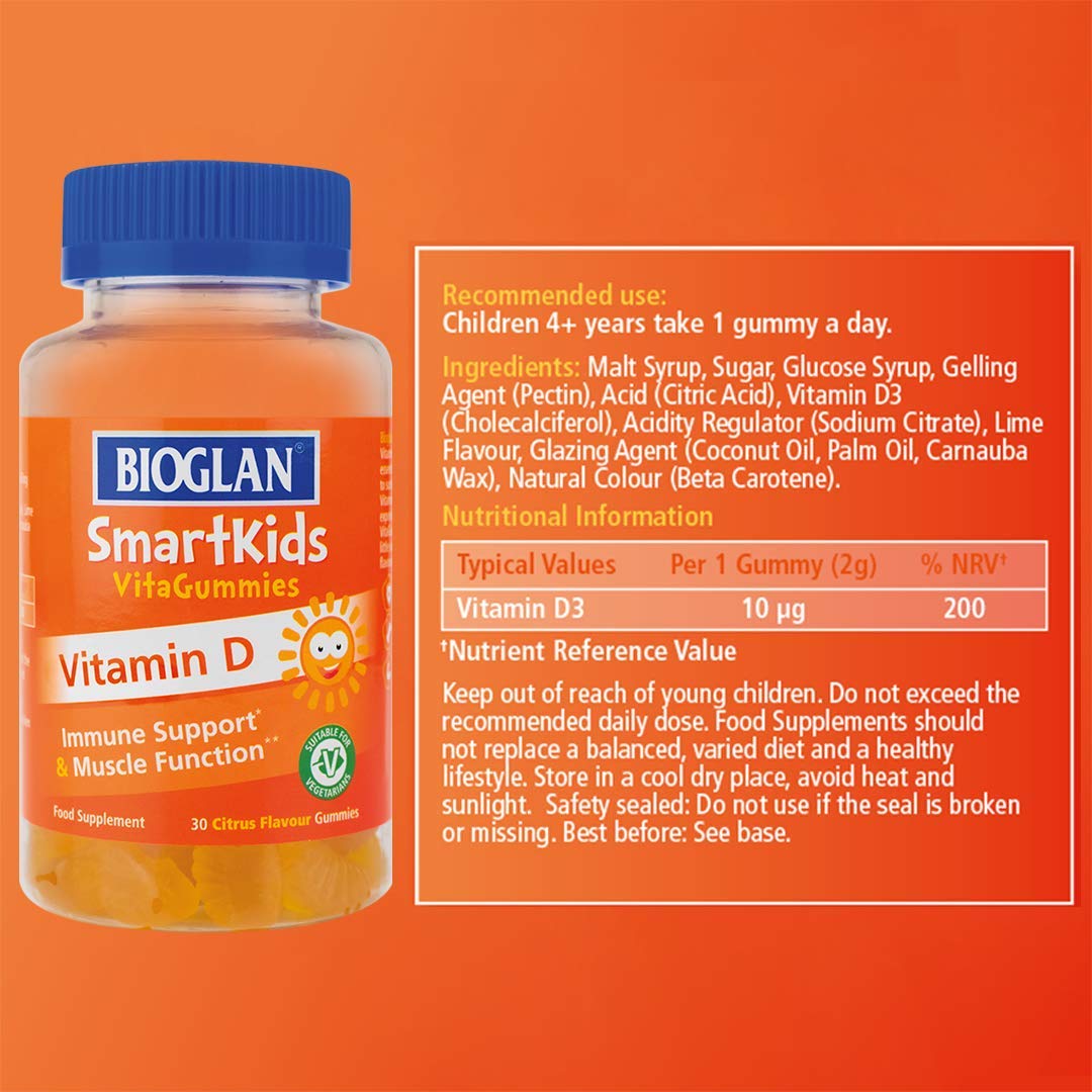 Bioglan SmartKids Vitamin D | Immune Support | 30 Gummies - Medaid International
