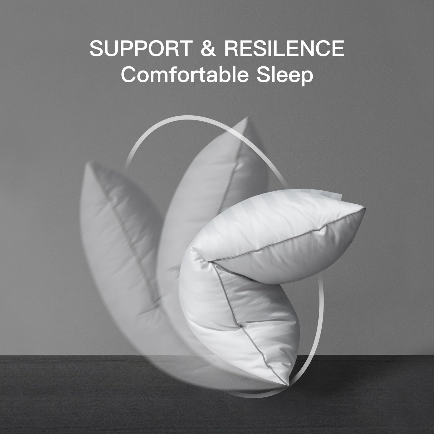 Hotel Grand White Luxury Feather Down Fluffy Bed Pillows 500 Thread Count Queen Size Pillows Set of 2 Pack Machine Washable 100% Cotton Breathable for Side/Back Sleeper Pillows,20" X28"(2 Pack) - Medaid International