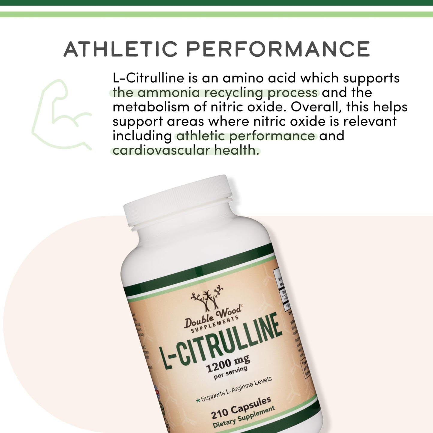 L Citrulline Capsules 1,200mg Per Serving, 210 Count (L-Citrulline Increases Levels of L-Arginine, Acts as a Nitric Oxide Booster) Muscle Recovery Supplement to Improve Muscle Pump by Double Wood - Medaid International