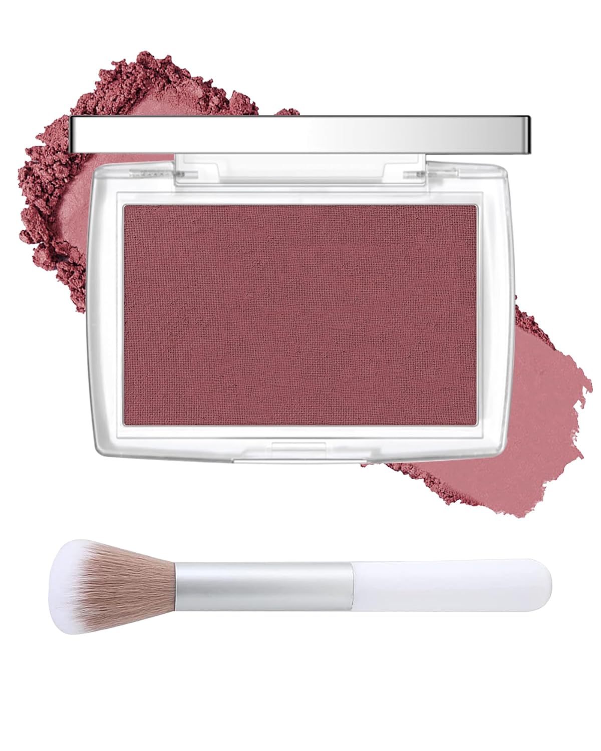 Pink Powder Blush Palette, Matte Powder Makeup Blush for Cheeks, Natural Glow Face Blush Contour Palette, Lightweight, Smooth, High Impact Buildable Color, Long-lasting All-Day Face Enhancing -#Pink - Medaid International