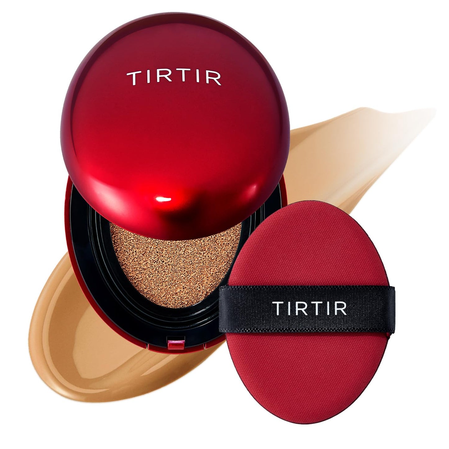 TIRTIR Mask Fit Red Cushion Foundation | Japan's No.1 Choice for Glass skin, Long-Lasting, Lightweight, Buildable Coverage, Semi-Matte (23N Sand, 0.63 Fl Oz (Pack of 1)) - Medaid International