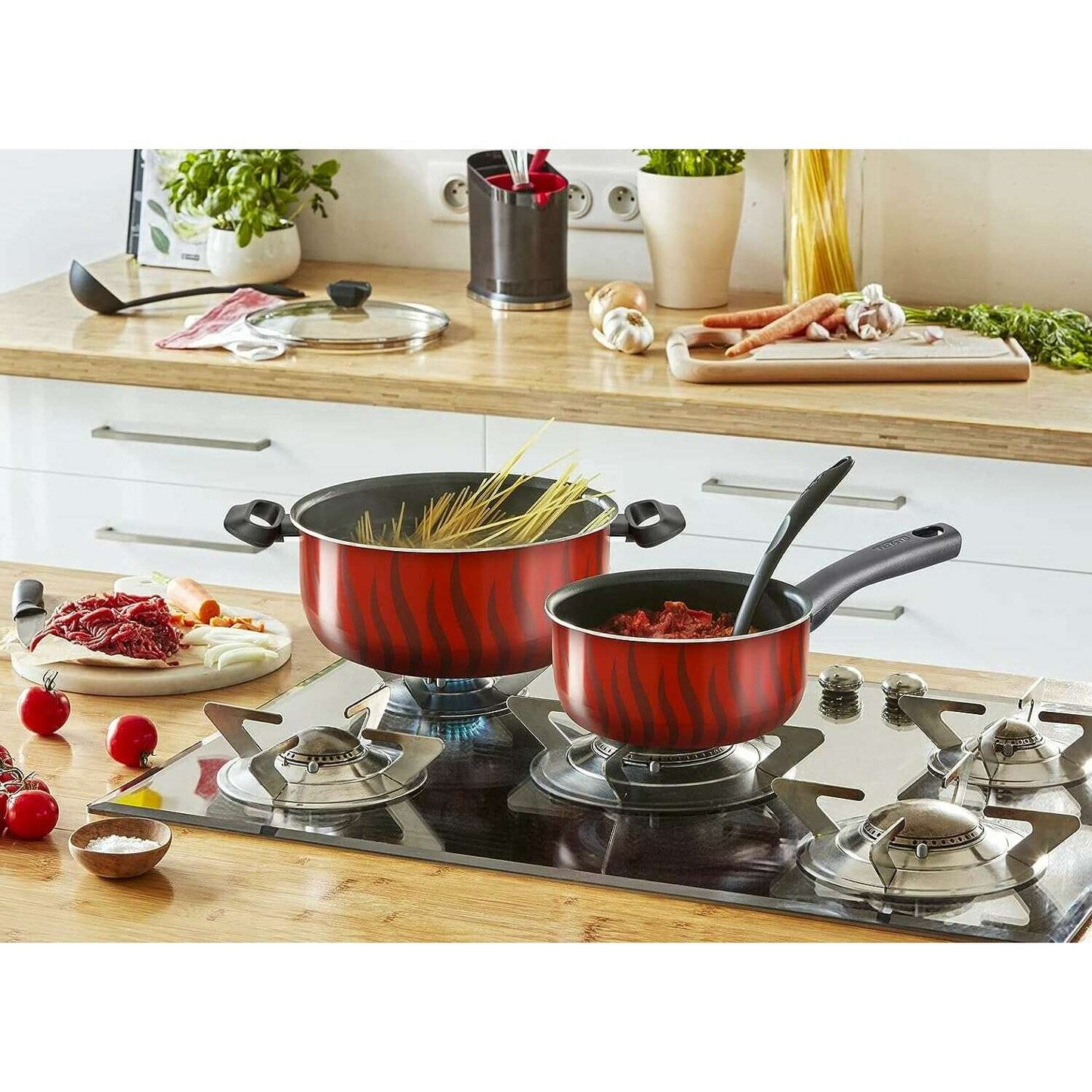 Tempo Flame 14 Piece Cooking Set, Aluminium - Medaid International