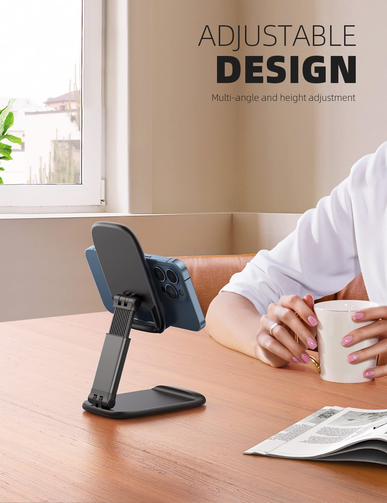 Lamicall Phone Holder Car Vent and Foldable Phone Stand for Desk - Medaid International