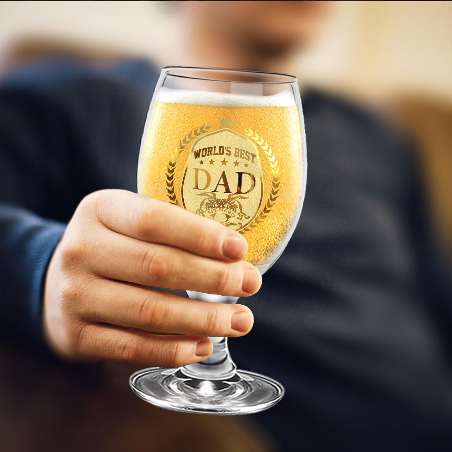 Yalucky Gifts for Dad Beer Glasses Presents for Dad Gifts from Daughter Son Father's Day Gifts Daddy Christmas Birthday Gifts for Men Dad Birthday Gifts Mens Gift Set - Medaid International
