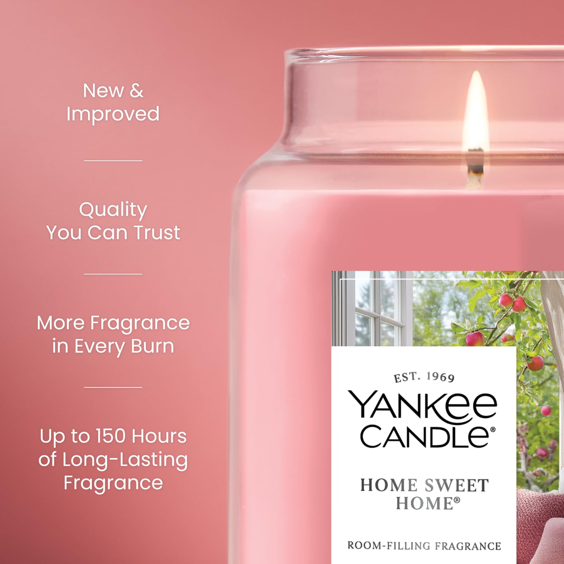 Yankee Candle, Home Sweet Home Fall Scented Candle, 22oz Large Jar with up to 150 Hour Burn Time - Medaid International