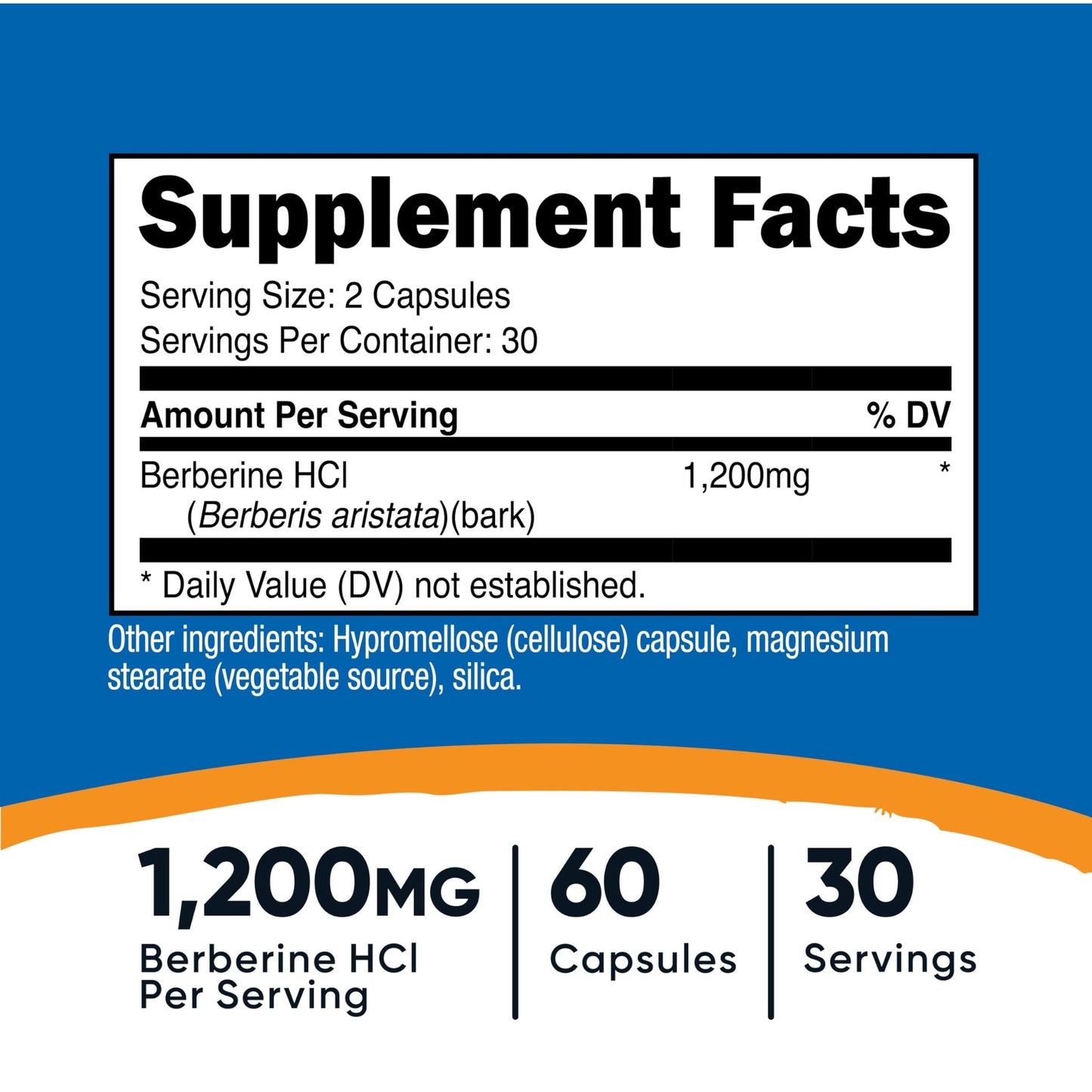 Nutricost Berberine HCl 1200mg , 60 Vegetarian Capsules - Gluten Free & Non-GMO - Medaid International