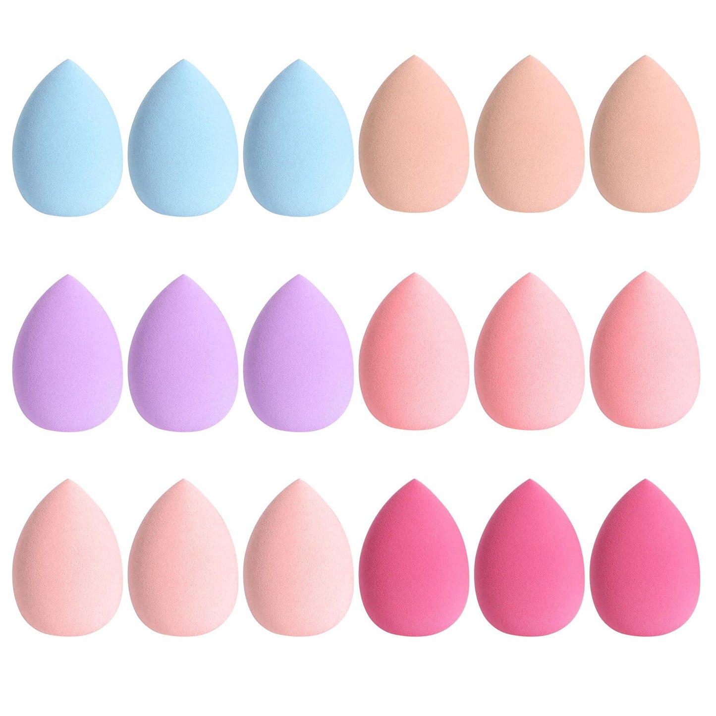 18 Pcs Mini Makeup Sponge Sets, Multicolor Makeup Blender, Beauty Sponge Blender Set for Foundation, Powder, Concealer Highlighter and Eyeshadow(Multicolor) - Medaid International