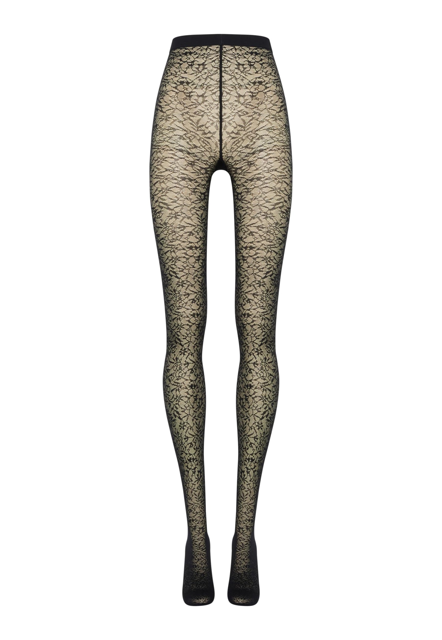 Wolford Women's Floral Jacquard Tights, Black, Small - Medaid International
