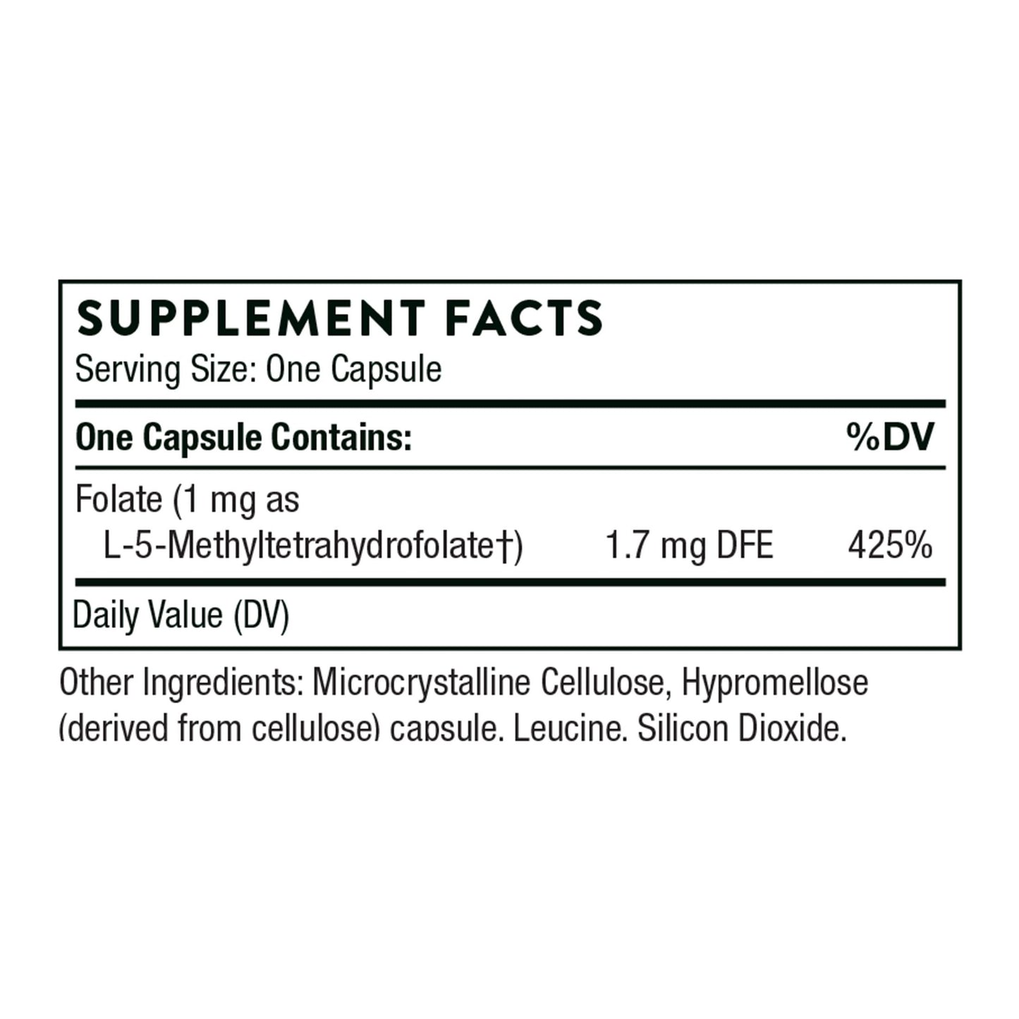 THORNE - 5-MTHF - Methylfolate (Active B9 Folate) Supplement - Supports Cardiovascular Health, Fetal Development, Nerve Health, Methylation, and Homocysteine Levels* - 60 Capsules - 5-MTHF 1mg - Medaid International
