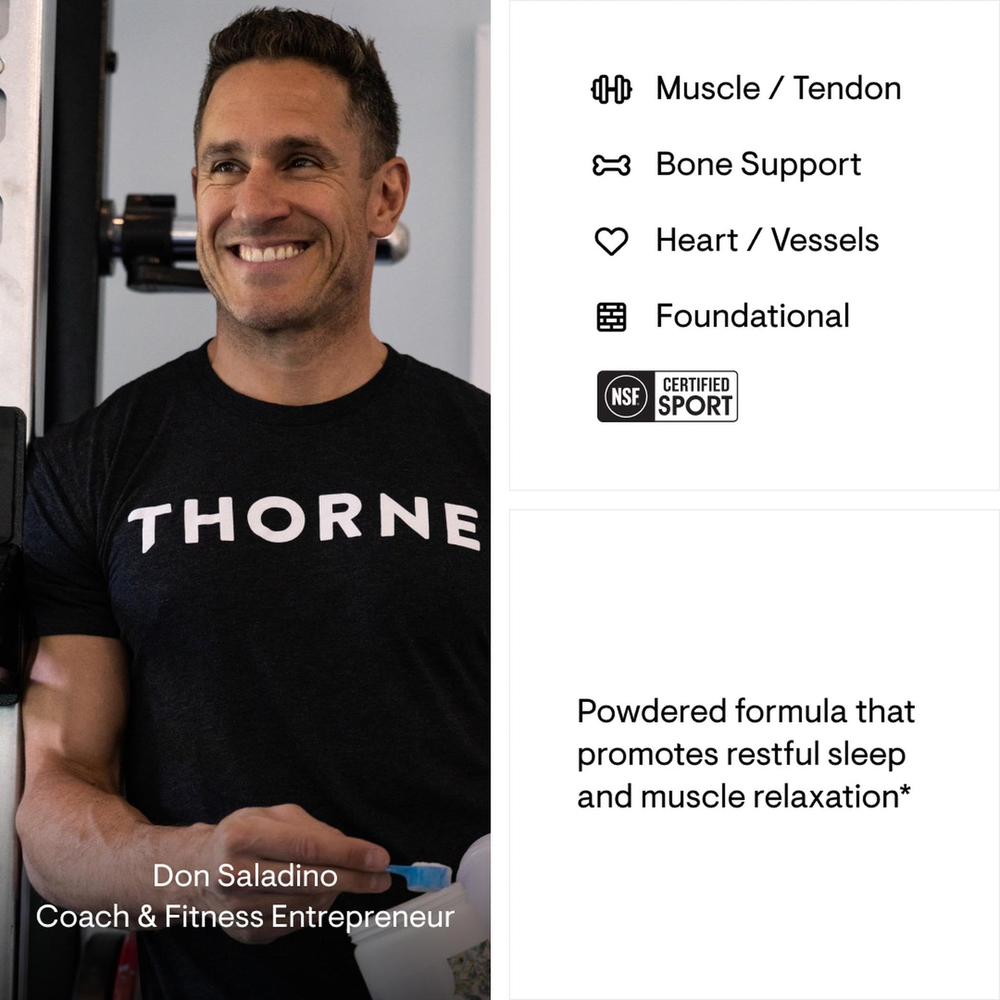 THORNE - Magnesium Bisglycinate - Powdered Magnesium Formula - Support Restful Sleep, Muscle Relaxation, Heart Health, and Metabolism* - NSF Certified for Sport - 60 Servings - 6.5 Oz Jar - Medaid International