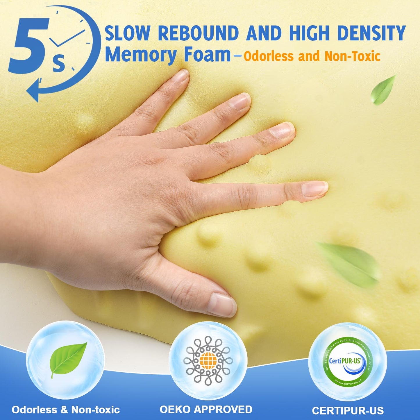 Cervical Neck Pillows with Memory Foam - Neck Pillows for Pain Relief Contour Memory Foam Pillows Ergonomic Neck Support - Adjustable Orthopedic Bed Pillows with Breathable Pillowcase for Sleeping - Medaid International