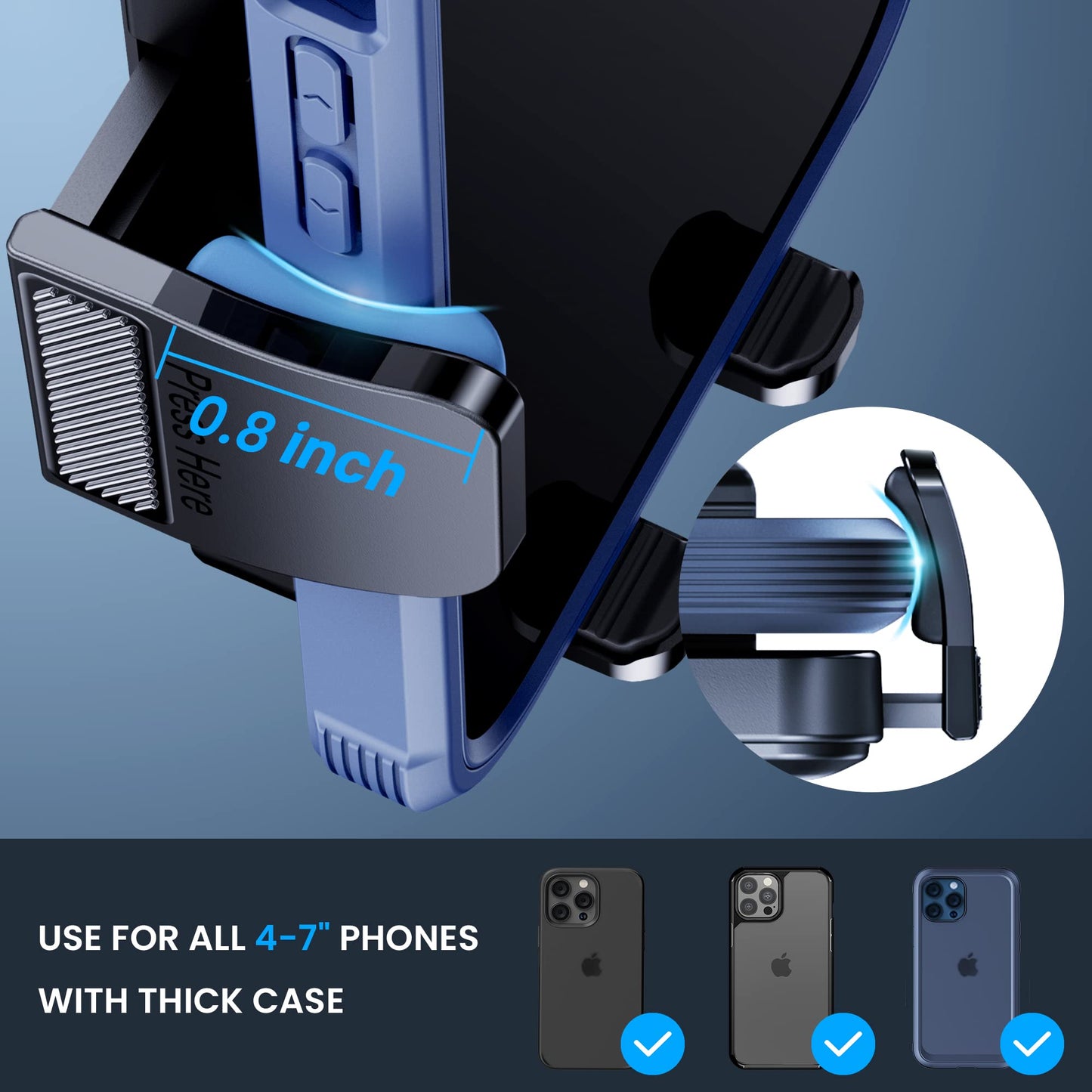 BIPOPIBO Phone Mount for Car Holders Cell Phon Holder Hands Free Phone Stand for Car Vent Automobile Mount Fit iPhone Android Smartphoe Universal Camera Mount - Medaid International