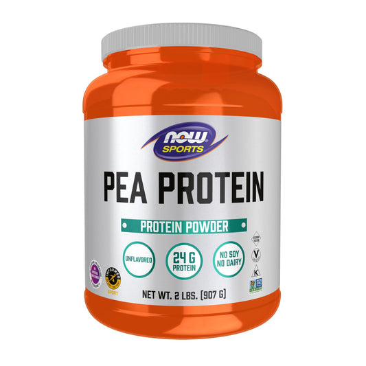 NOW Foods Sports Nutrition, Pea Protein 24 g, Fast Absorbing, Unflavored Powder, 2-Pound - Medaid International