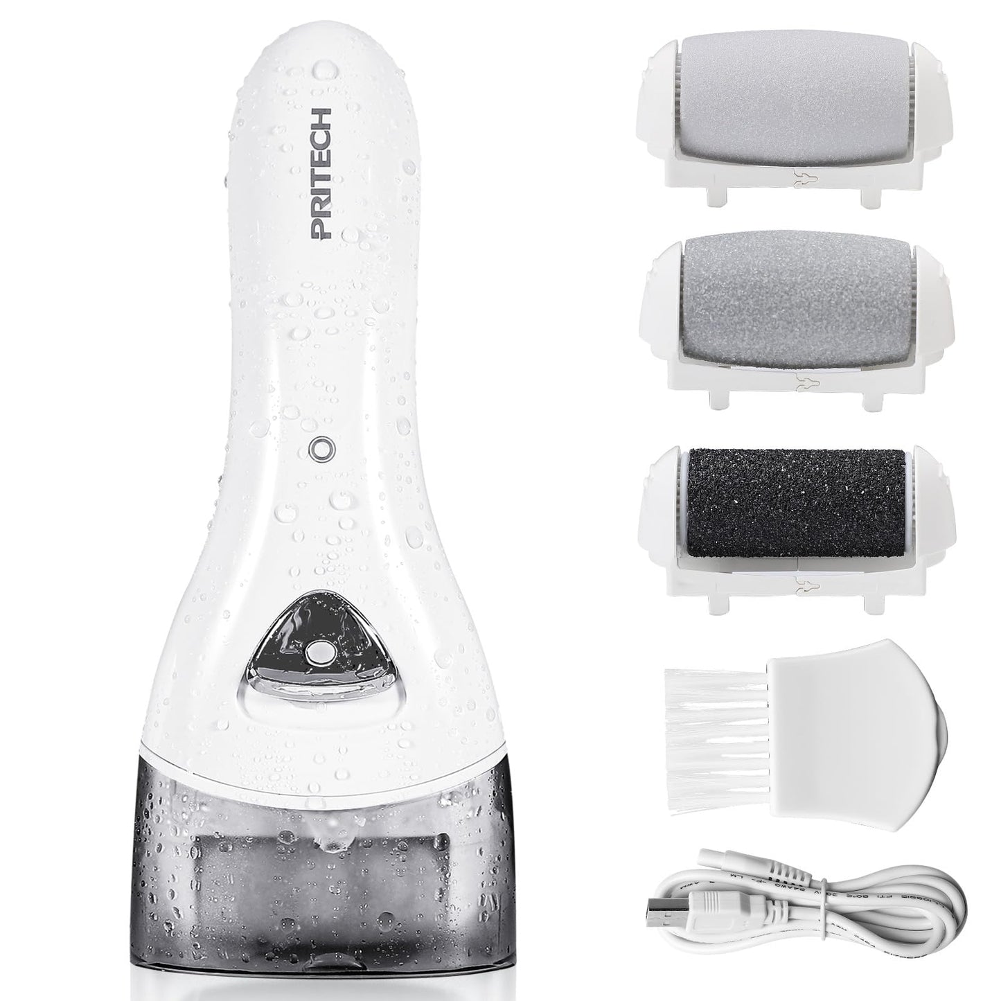 Electric Foot Callus Removers Rechargeable, Portable Electronic Foot File Pedicure Tools, Electric Callus Remover Foot Scrubber Kit, Professional Foot Care Ideal Gift for Dead, Hard Cracked Dry Skin - Medaid International
