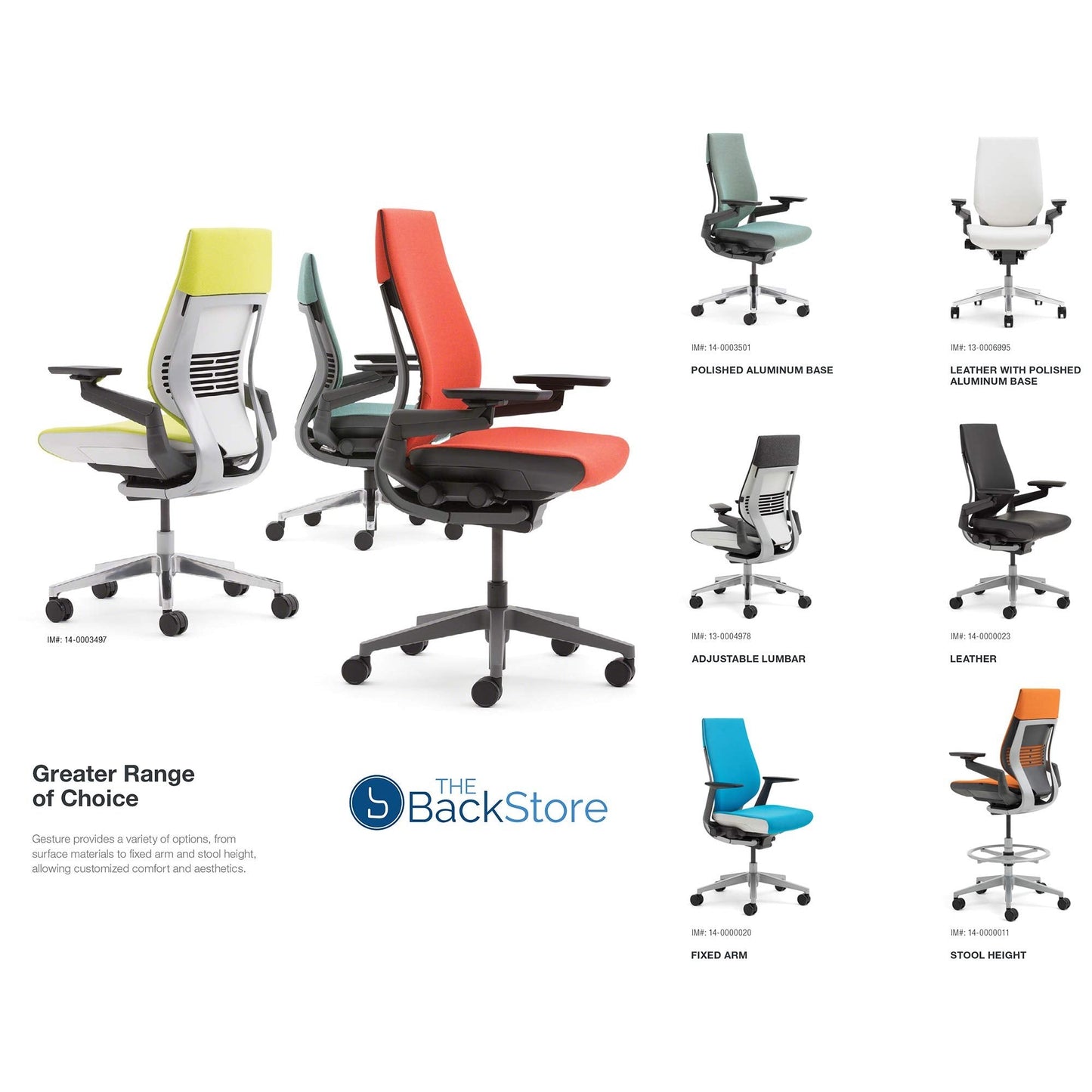 Steelcase Gesture Office Desk Chair with Headrest in Elmosoft Genuine White L151 Leather Plus Lumbar Support Platinum Metallic Frame with Seagull Seat/Back Merle Arms (Light/Light) - Medaid International