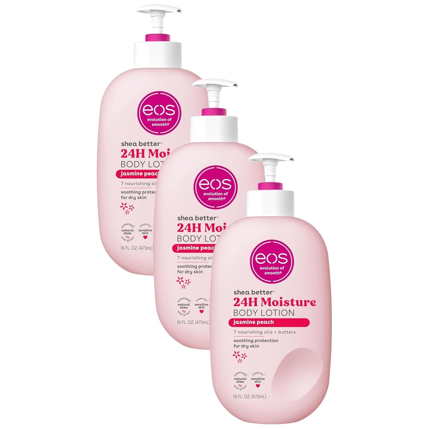 eos Shea Better Body Lotion- Vanilla Cashmere, 24-Hour Moisture Skin Care, Lightweight & Non-Greasy, Made with Natural Shea, Vegan, 16 fl oz - Medaid International