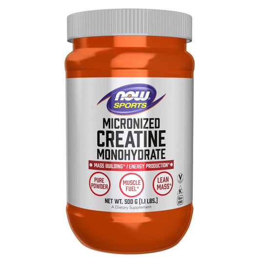 NOW Foods Sports Nutrition, Micronized Creatine Powder 500 g, Mass Building*/Energy Production*, 1.1-Pound - Medaid International
