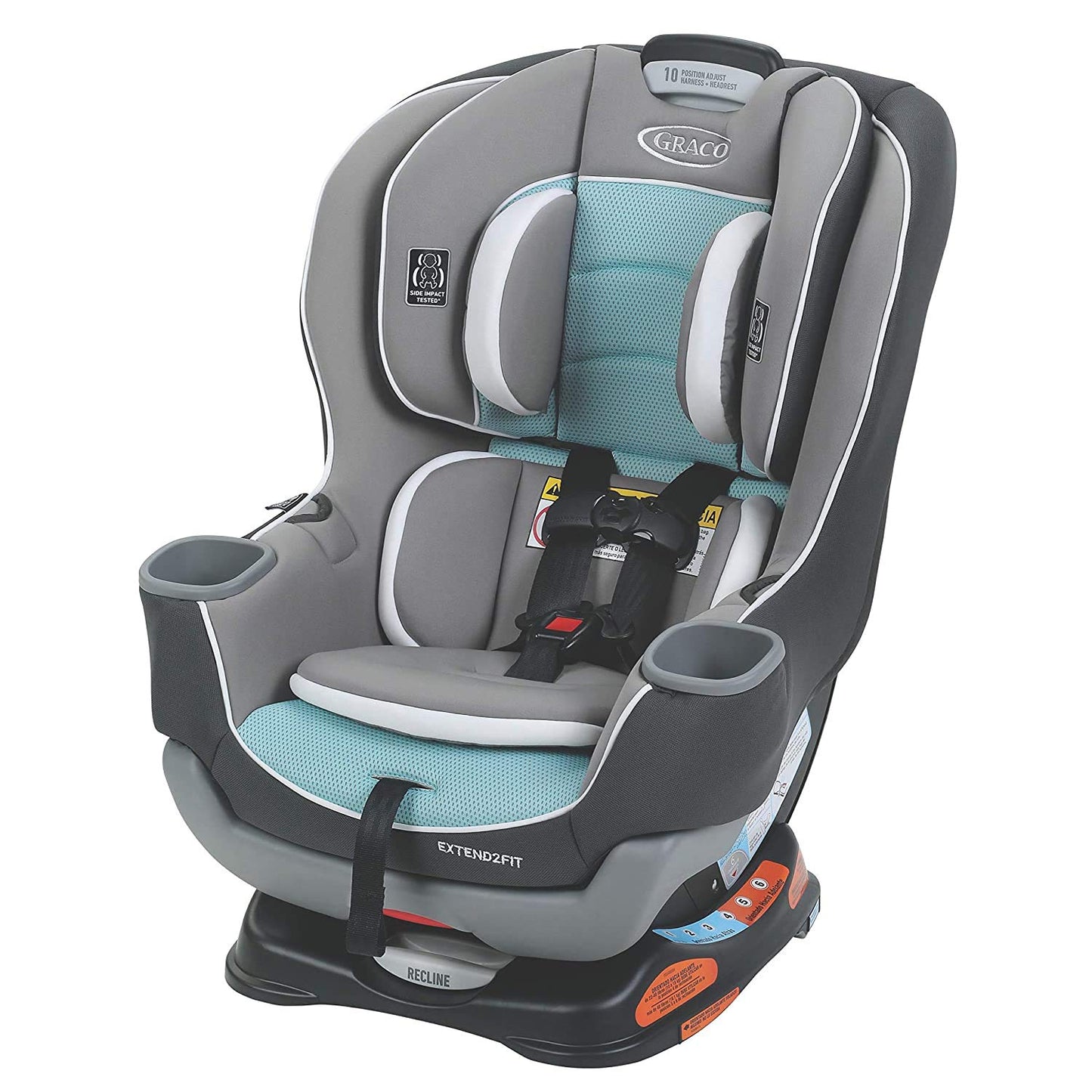 Graco Extend2Fit Convertible Car Seat, Rear-Facing and Forward-Facing, Extended Rear-Facing Seat Option, Redmond, Ideal for Newborns, Infants, and Toddlers - Medaid International
