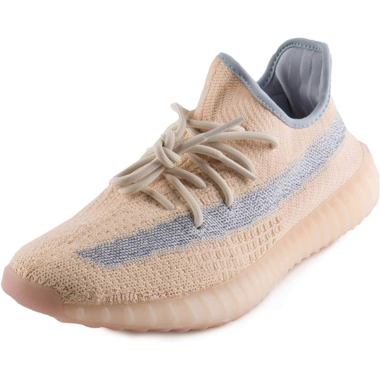 adidas Mens Yeezy Boost 350 V2 Linen Linen/Linen/Grey Woven Size