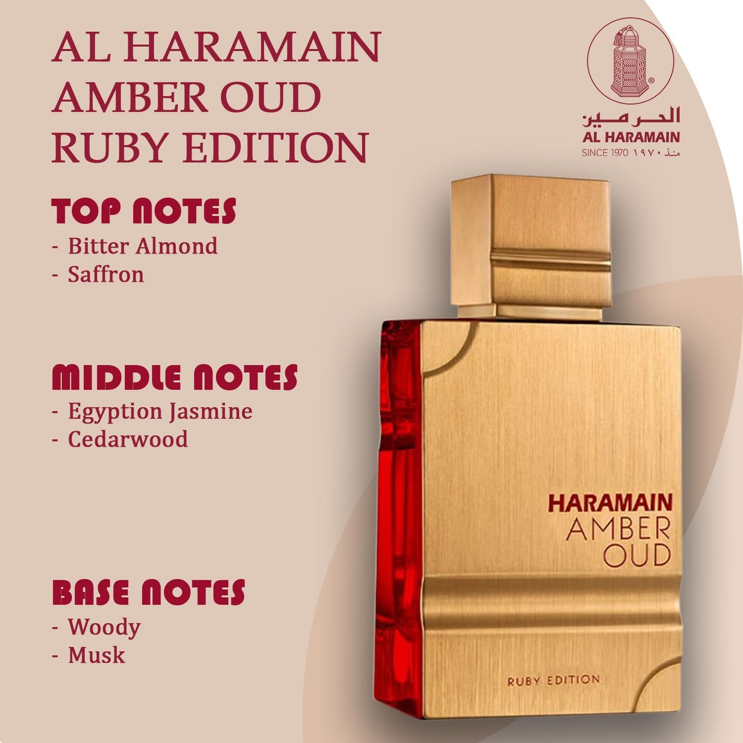 Al Haramain Amber Oud Ruby Eau De Parfum for Unisex 3.3 Ounce - Medaid International